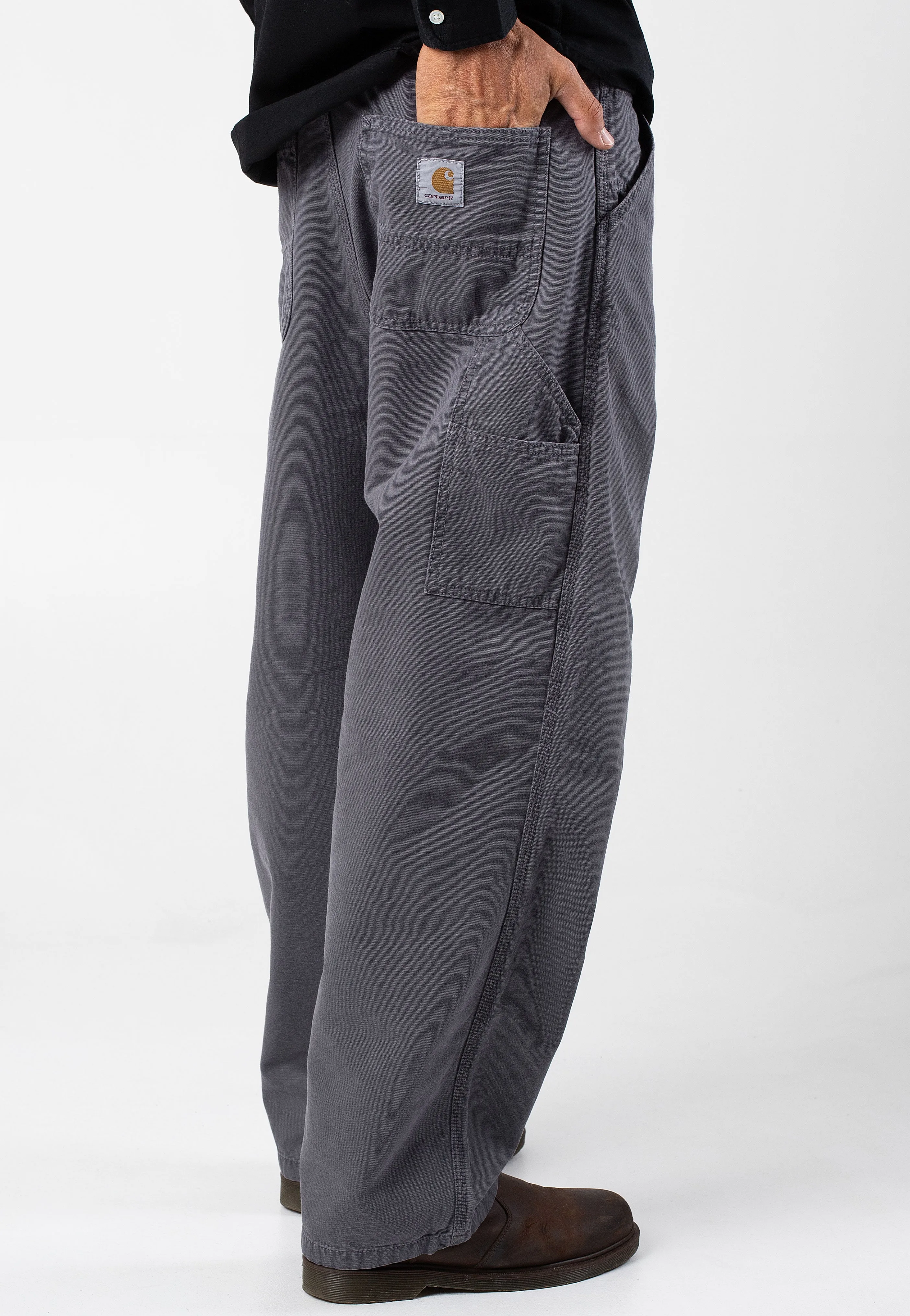 Carhartt WIP - Og Single Knee Stone Dyed Graphite - Pants Timeless Style