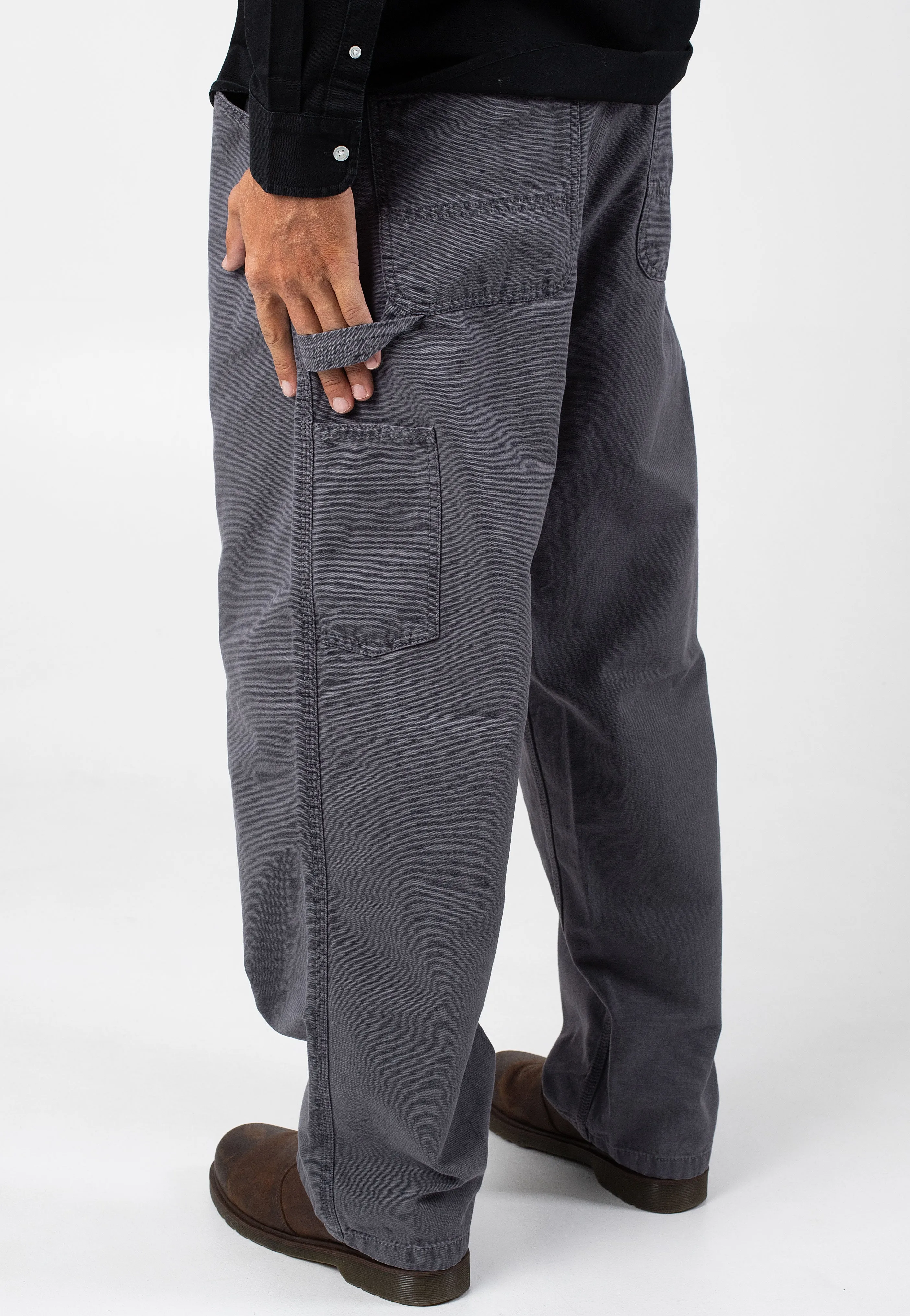 Carhartt WIP - Og Single Knee Stone Dyed Graphite - Pants Timeless Style