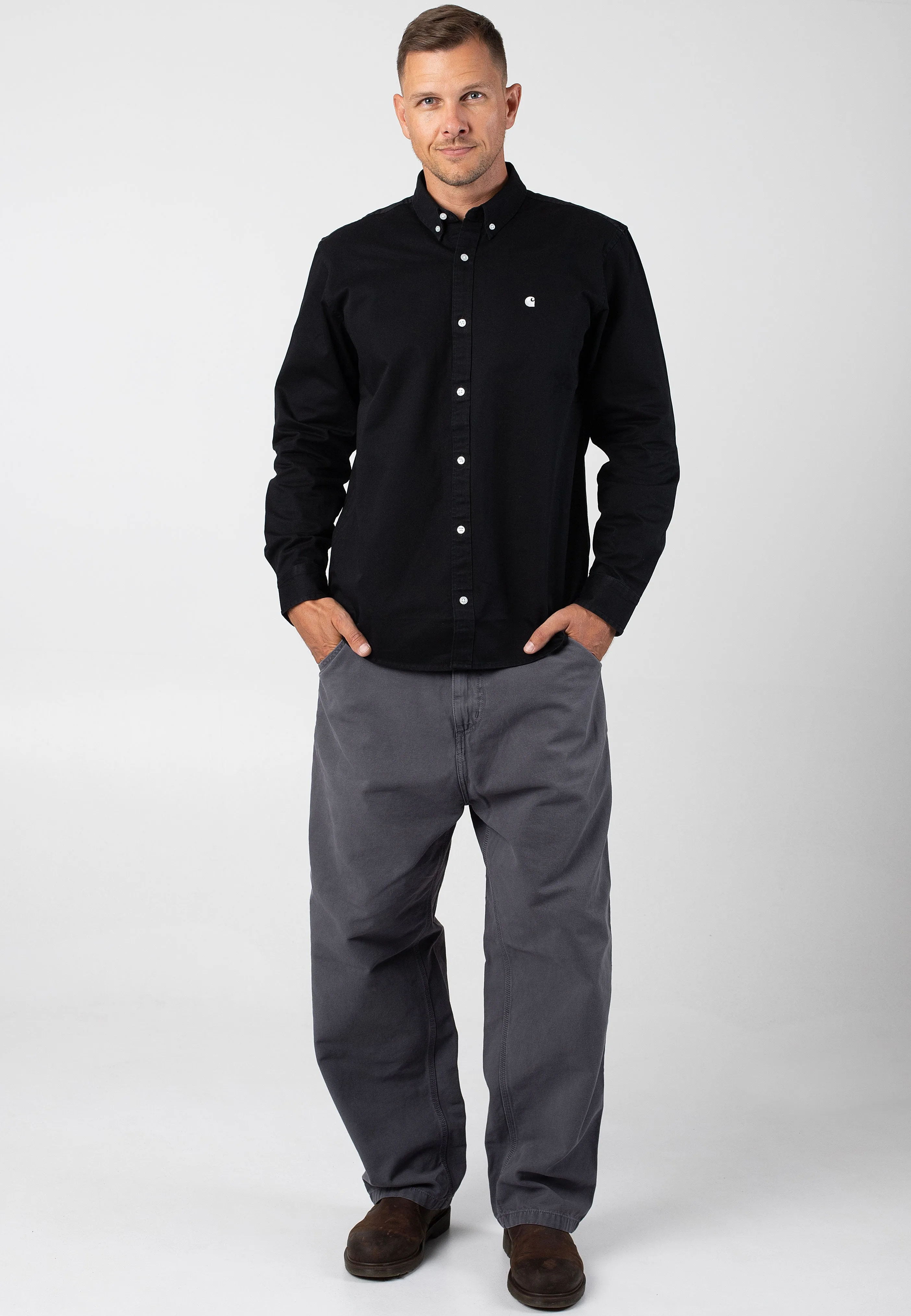 Functional Fit Carhartt WIP - Og Single Knee Stone Dyed Graphite - Pants