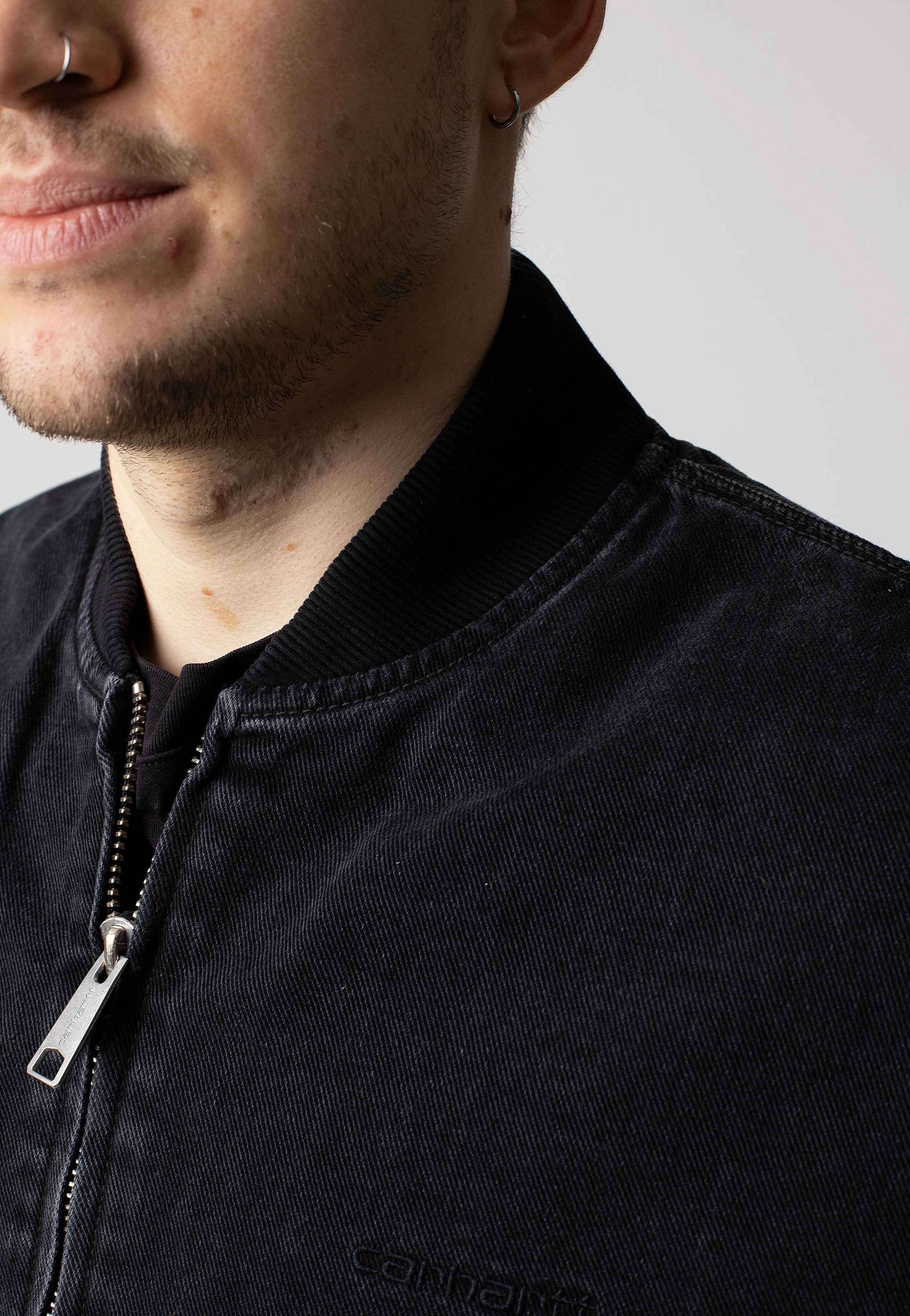 Carhartt WIP - Paxon Bomber Stone Washed Black/Black - Jacket Dress Shoes