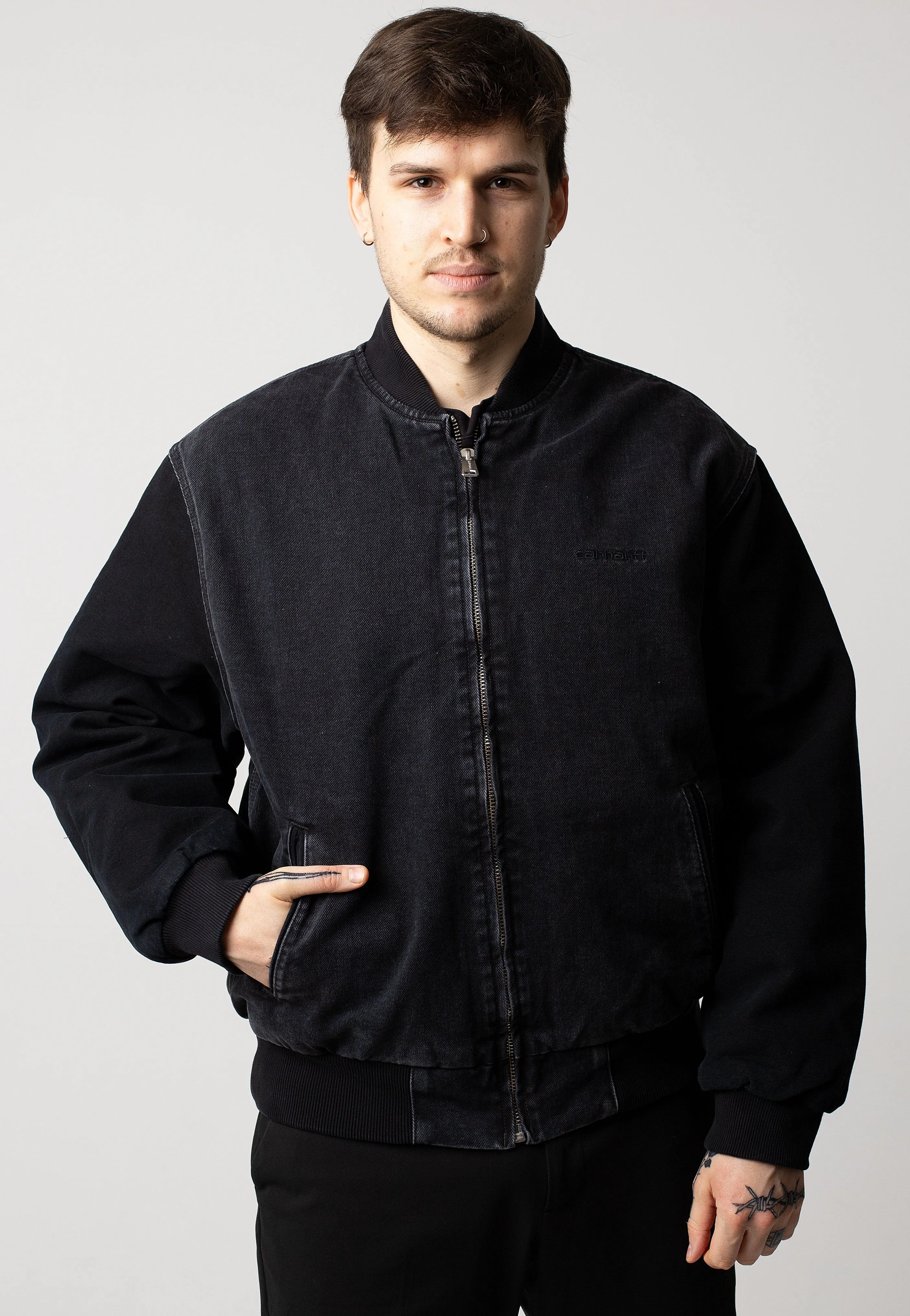 Rain Ready Discount Carhartt WIP - Paxon Bomber Stone Washed Black/Black - Jacket