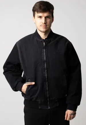 Carhartt WIP - Paxon Bomber Stone Washed Black/Black - Jacket suitable for mountain hikes