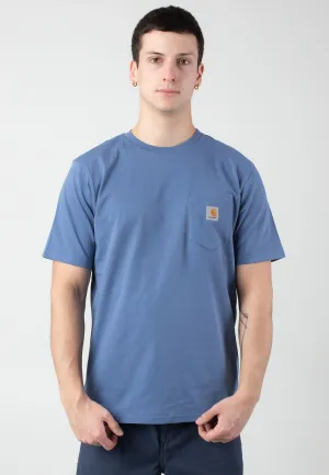 Beaded details Carhartt WIP - Pocket Blue Iris - T-Shirt