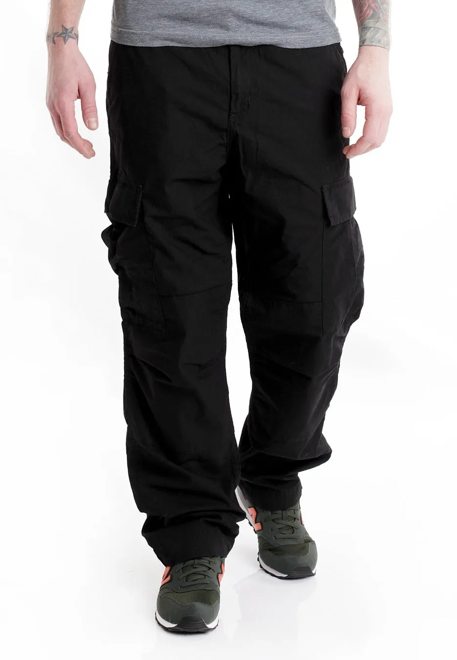 Carhartt WIP - Regular Cargo Columbia Ripstop Black Rinsed - Pants Premium Touch