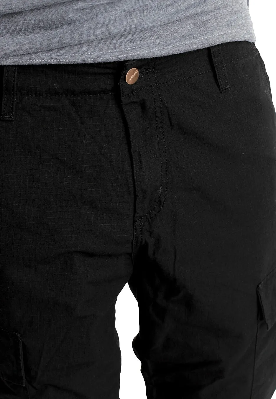 Carhartt WIP - Regular Cargo Columbia Ripstop Black Rinsed - Pants Premium Touch