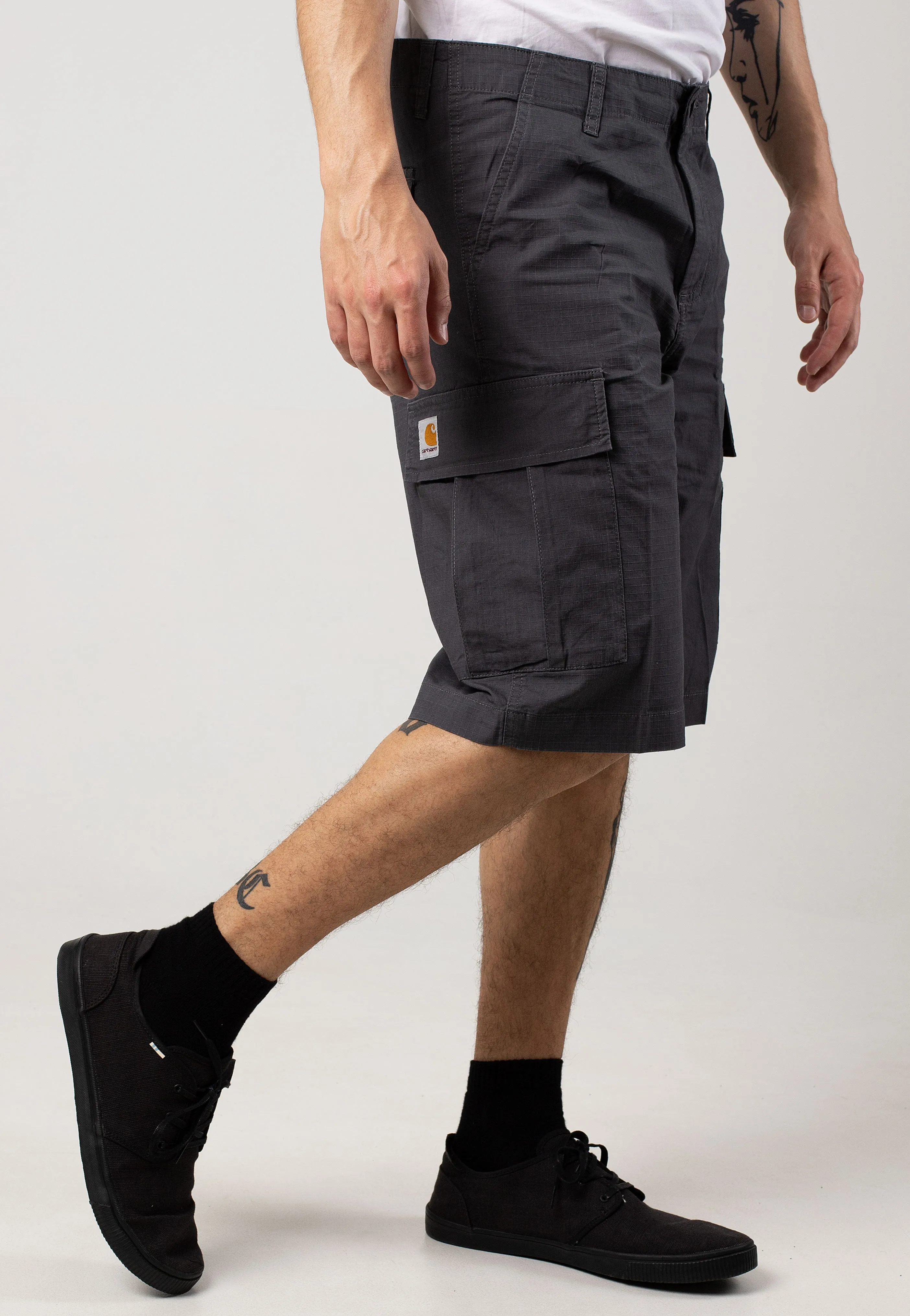 Carhartt WIP - Regular Cargo Rinsed Graphite - Shorts Fast - drying