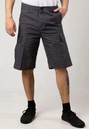 Weekend Wear Striped Design Carhartt WIP - Regular Cargo Rinsed Graphite - Shorts