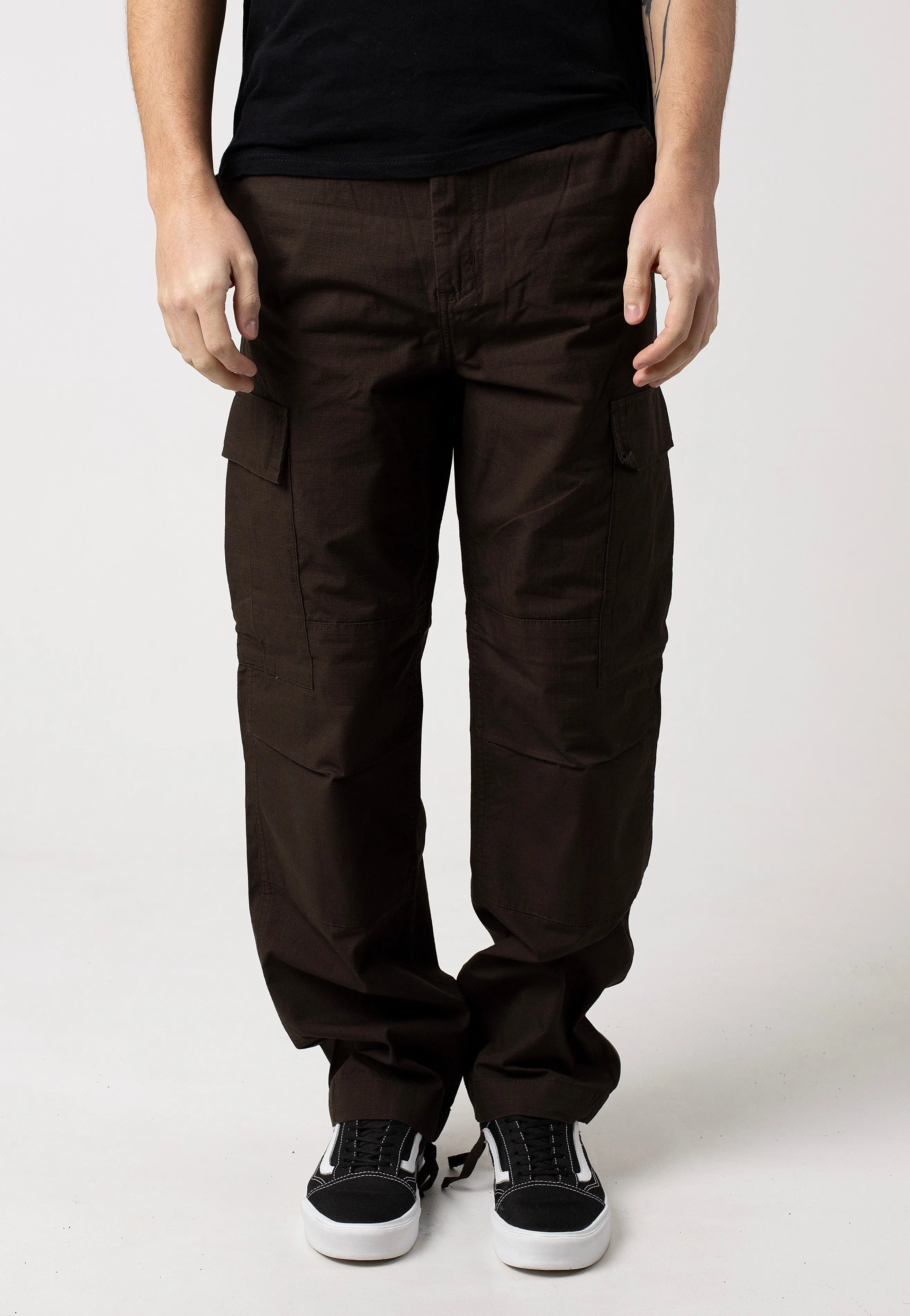 Carhartt WIP - Regular Cargo Rinsed Tobacco - Pants Zipper Closure
