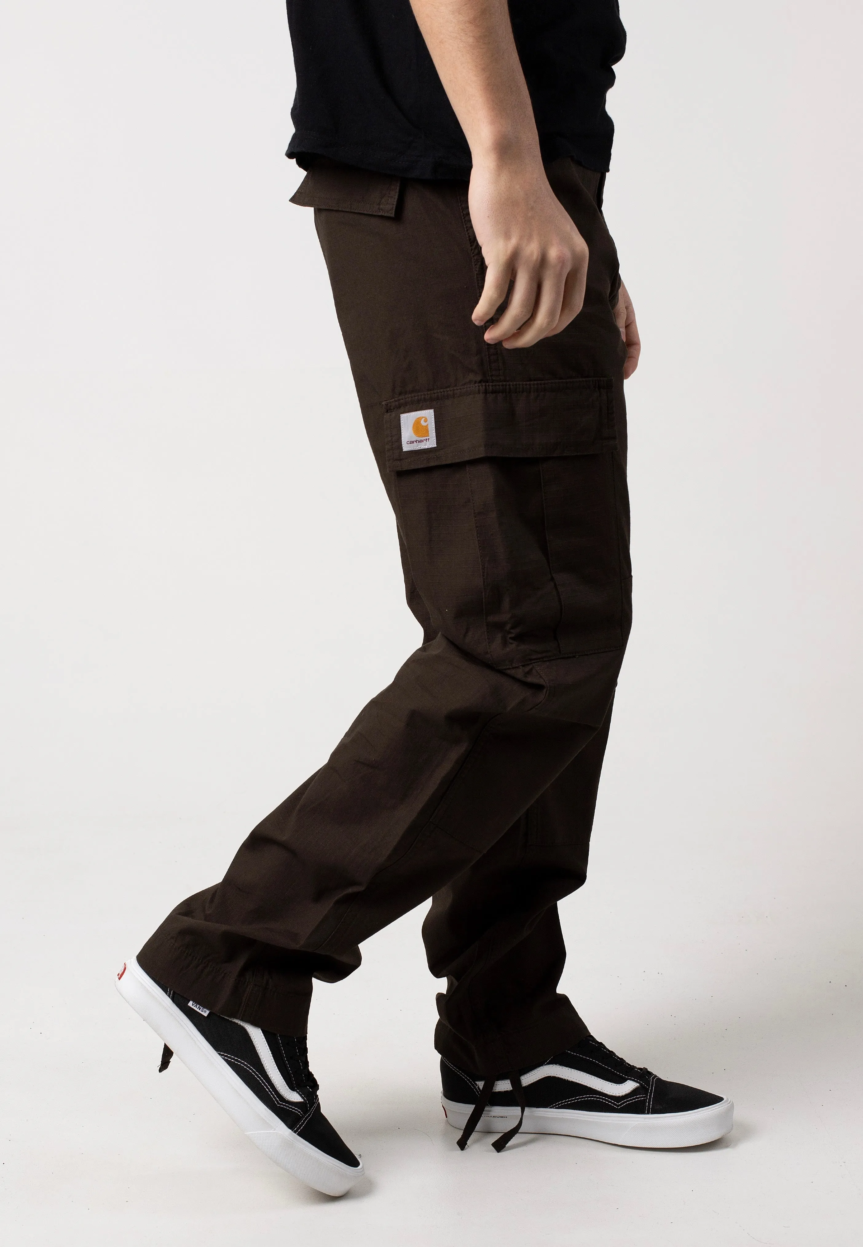 Carhartt WIP - Regular Cargo Rinsed Tobacco - Pants Comfortable Wear