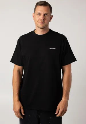 Carhartt WIP - Script Embroidery Black / White - T-Shirt safe for skin