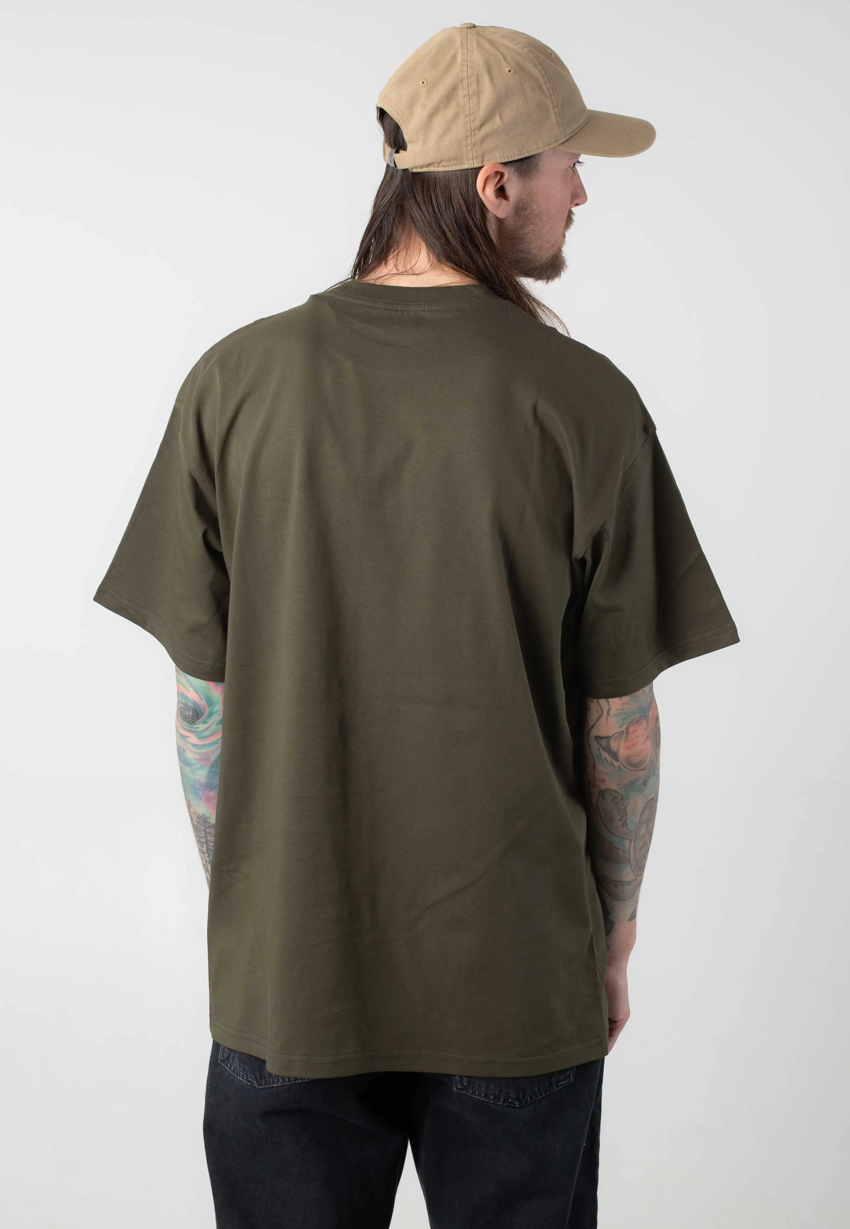 Carhartt WIP - Script Embroidery Turtle/Air Pink - T-Shirt Versatile Style