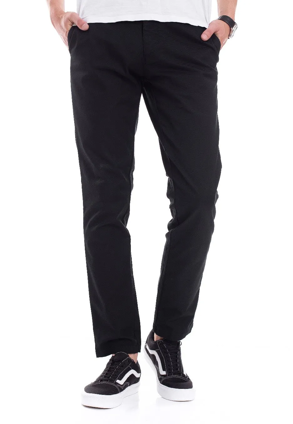 Carhartt WIP - Sid Lamar Twill Black Rinsed - Pants Comfortable Leg