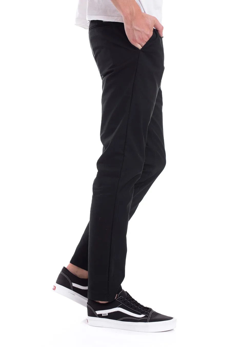 Carhartt WIP - Sid Lamar Twill Black Rinsed - Pants Flattering Look