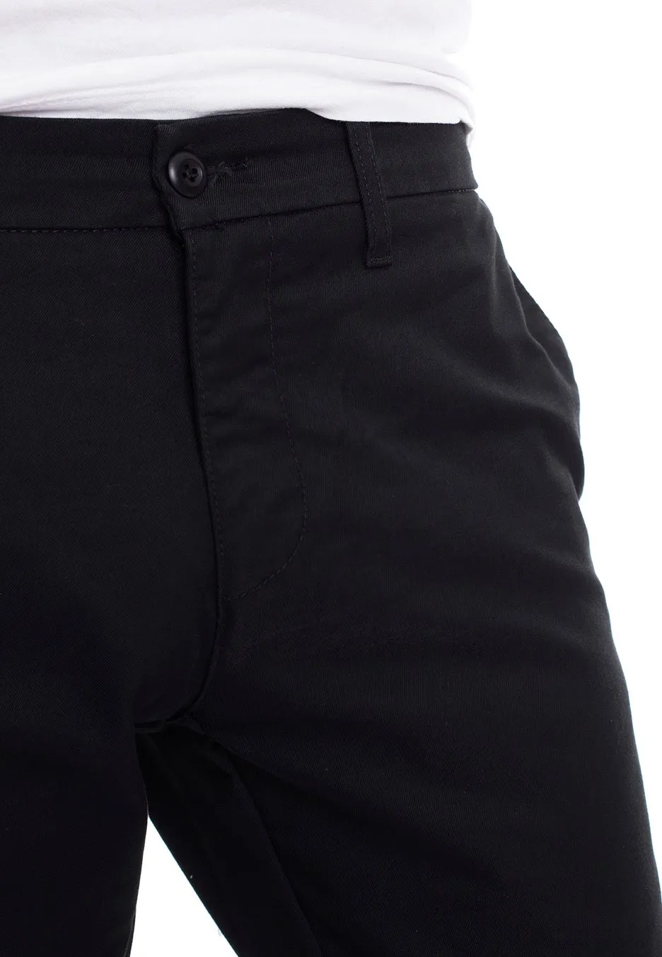 Carhartt WIP - Sid Lamar Twill Black Rinsed - Pants Flattering Look