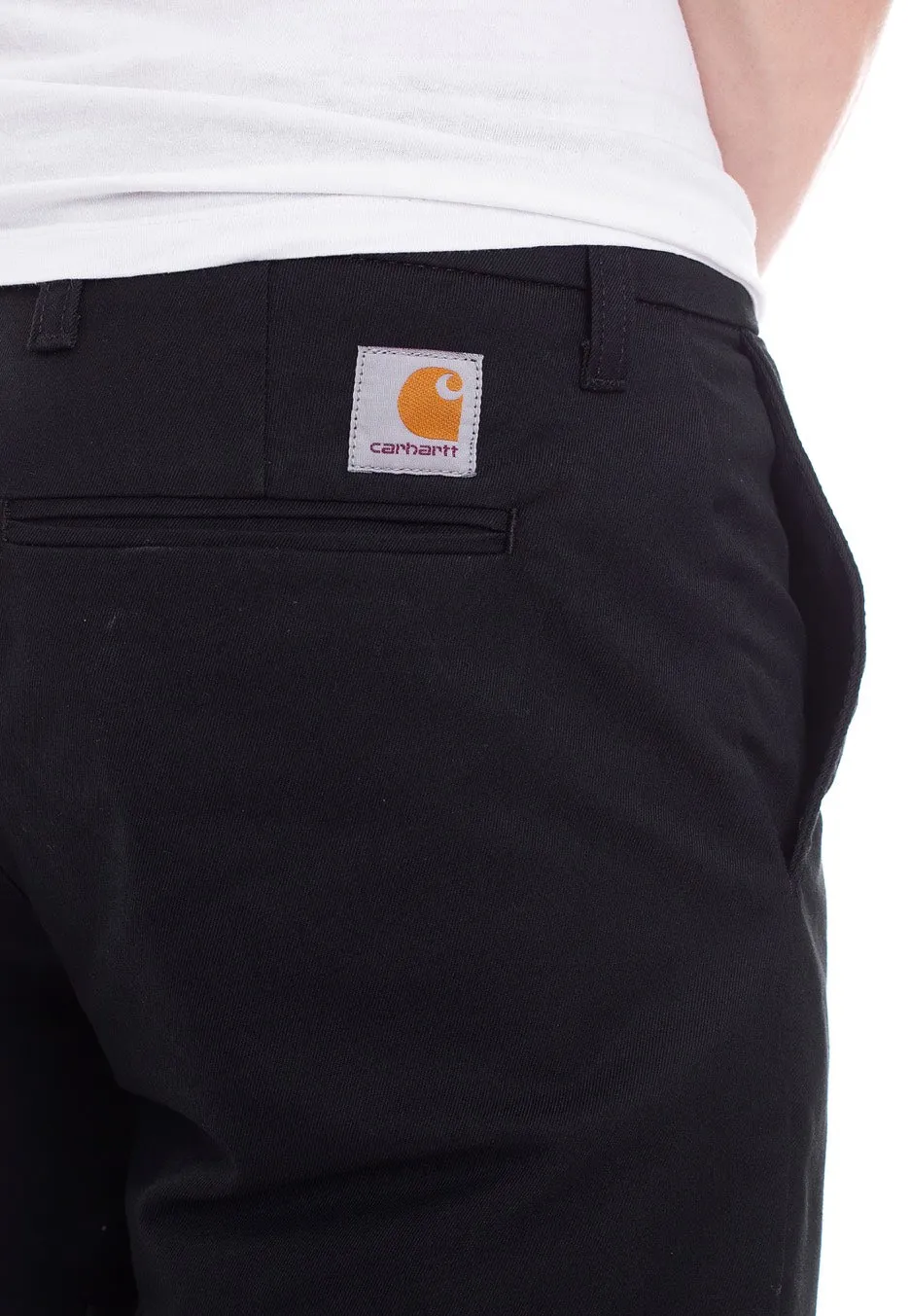 Carhartt WIP - Sid Lamar Twill Black Rinsed - Pants Flattering Look