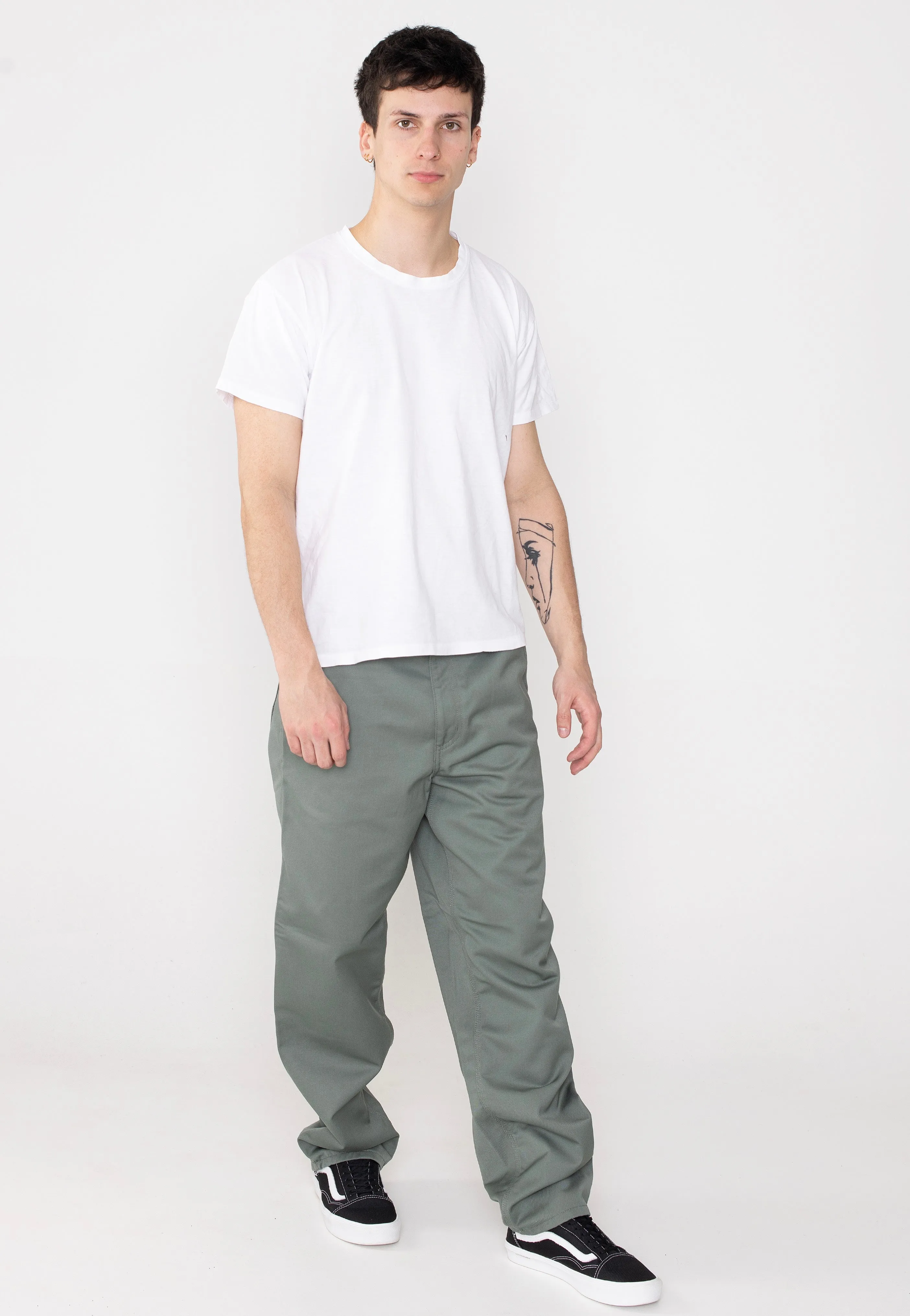 Carhartt WIP - Simple Rinsed Smoke Green - Pants Timeless Appeal