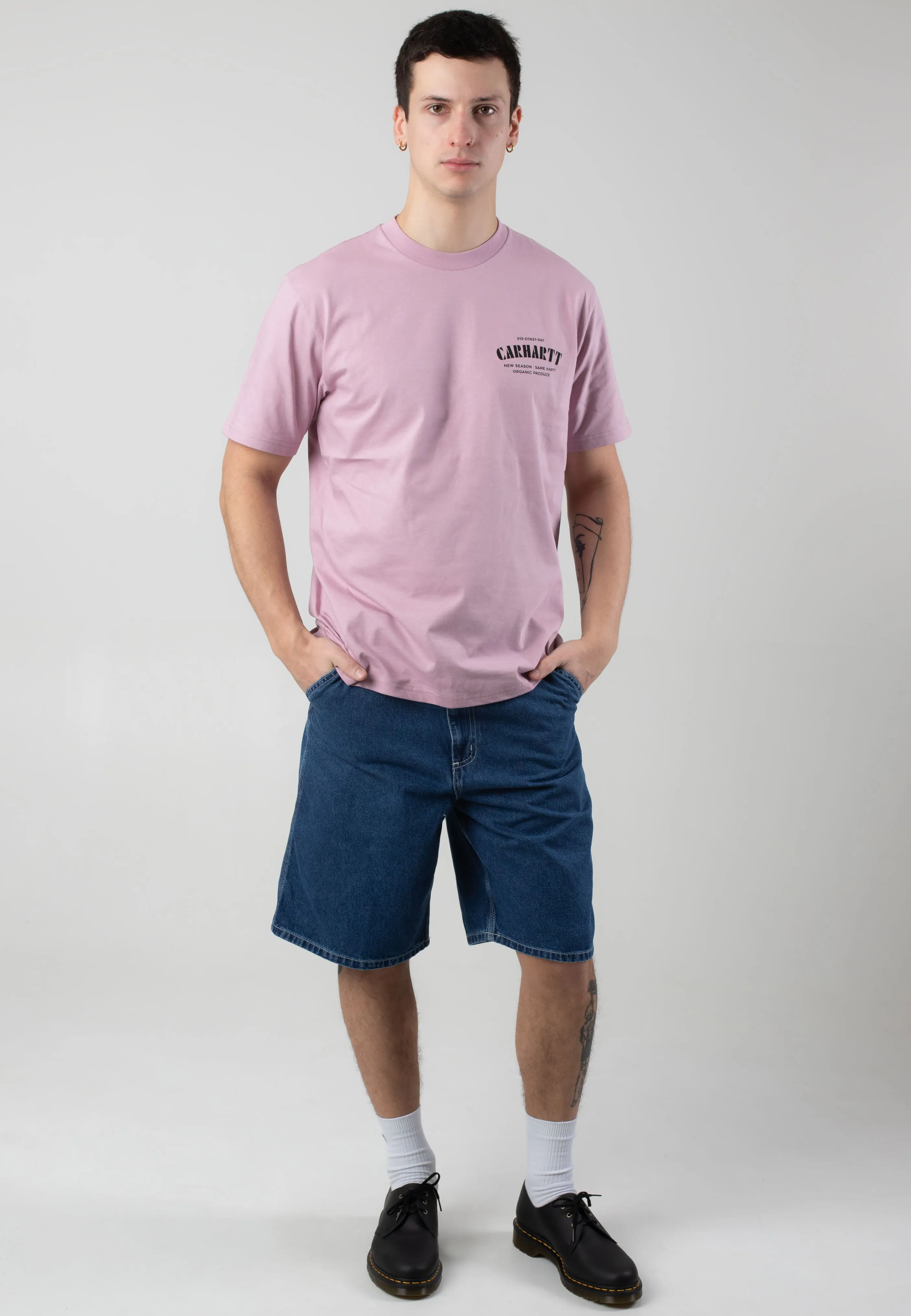 Neat Look regular size Carhartt WIP - Simple Stone Washed Blue - Shorts
