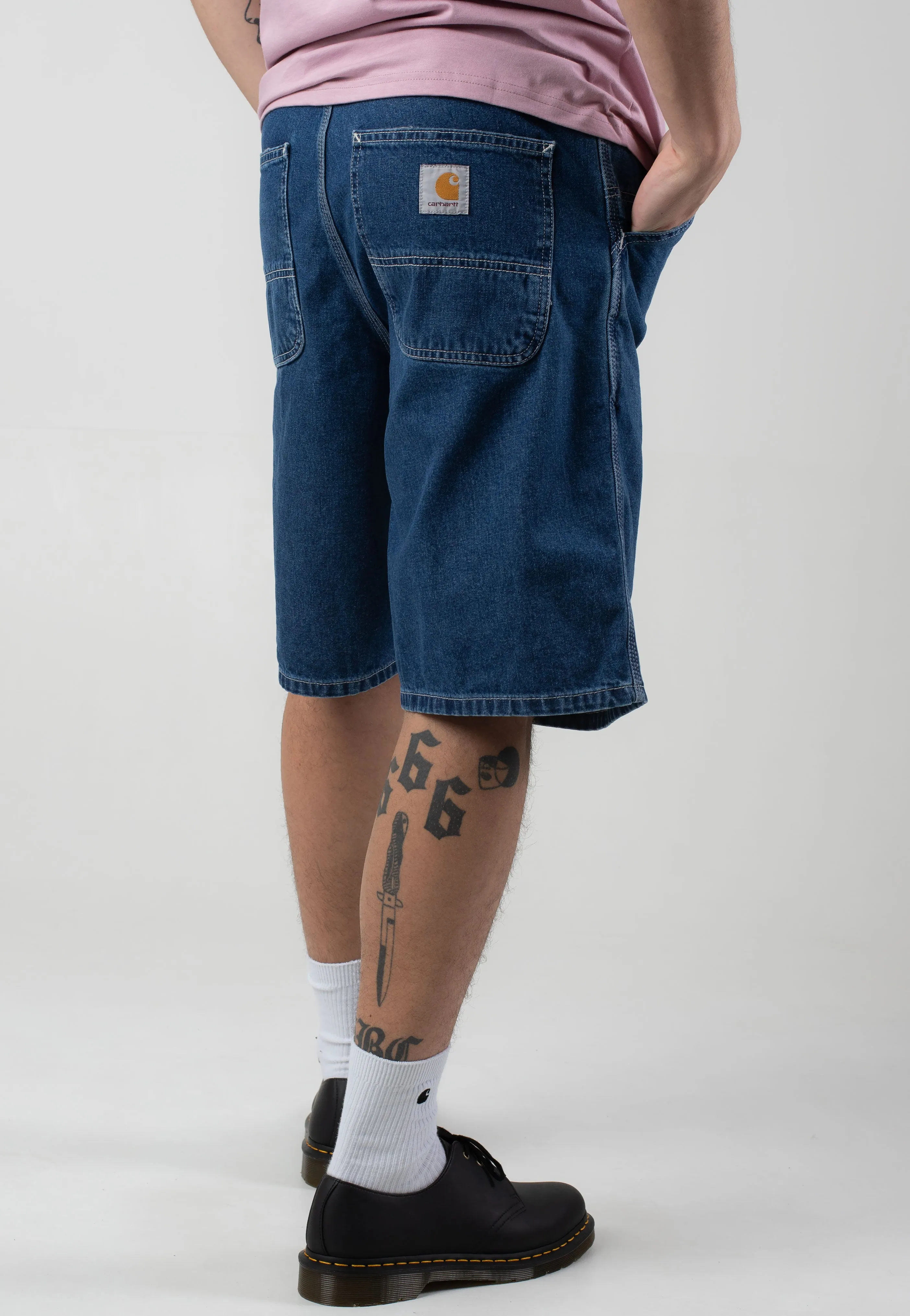 Carhartt WIP - Simple Stone Washed Blue - Shorts Warm - weather wear