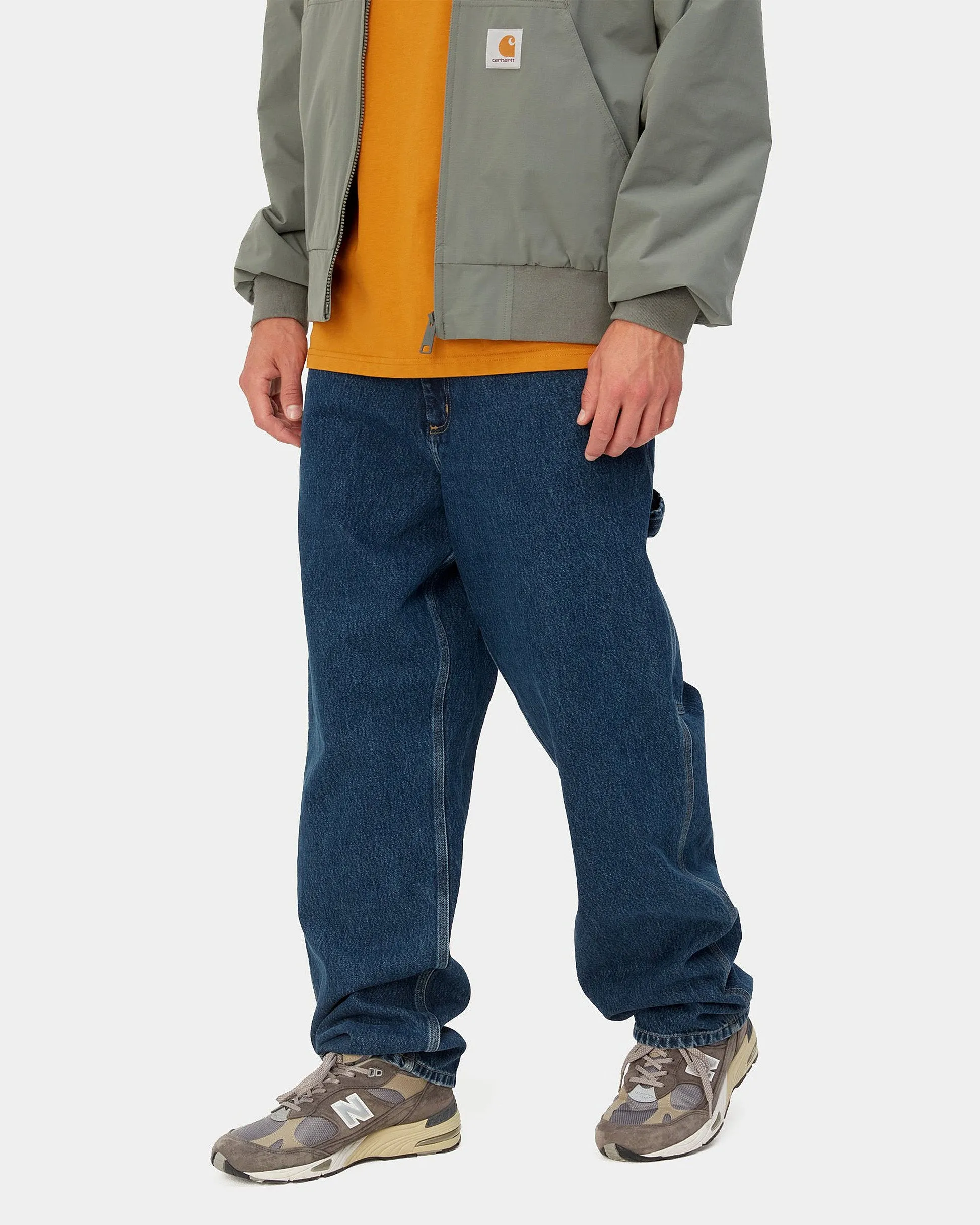 Carhartt WIP Single Knee Pant Relaxed Fit Mens Jeans - Blue Stone Washed | Carhartt WIP Jeans | JEANSTORE