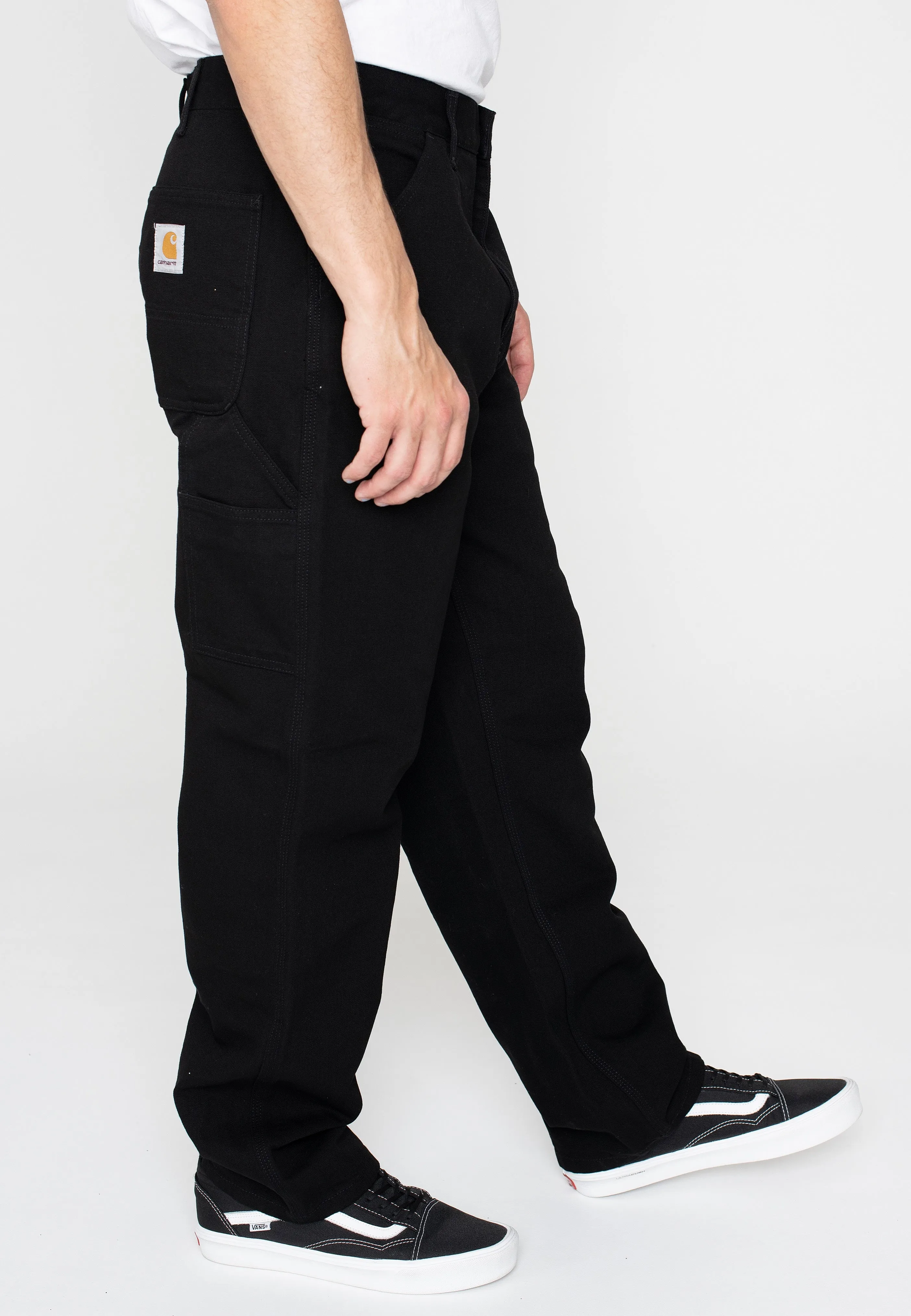 Carhartt WIP - Single Knee Rinsed Black - Pants High Quality