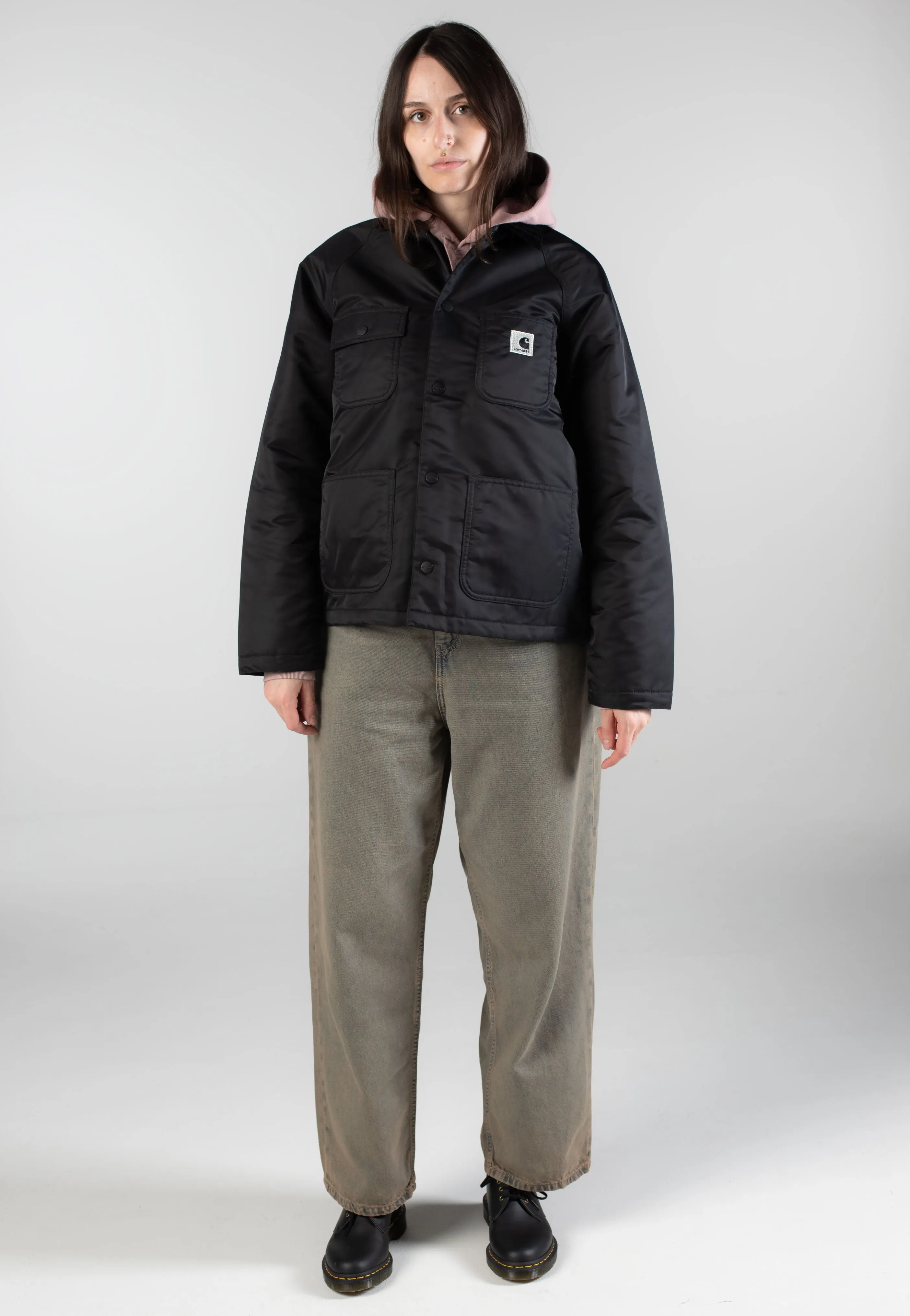 Carhartt WIP - W' Alumni Chore Black/Scarlet - Jacket Anorak