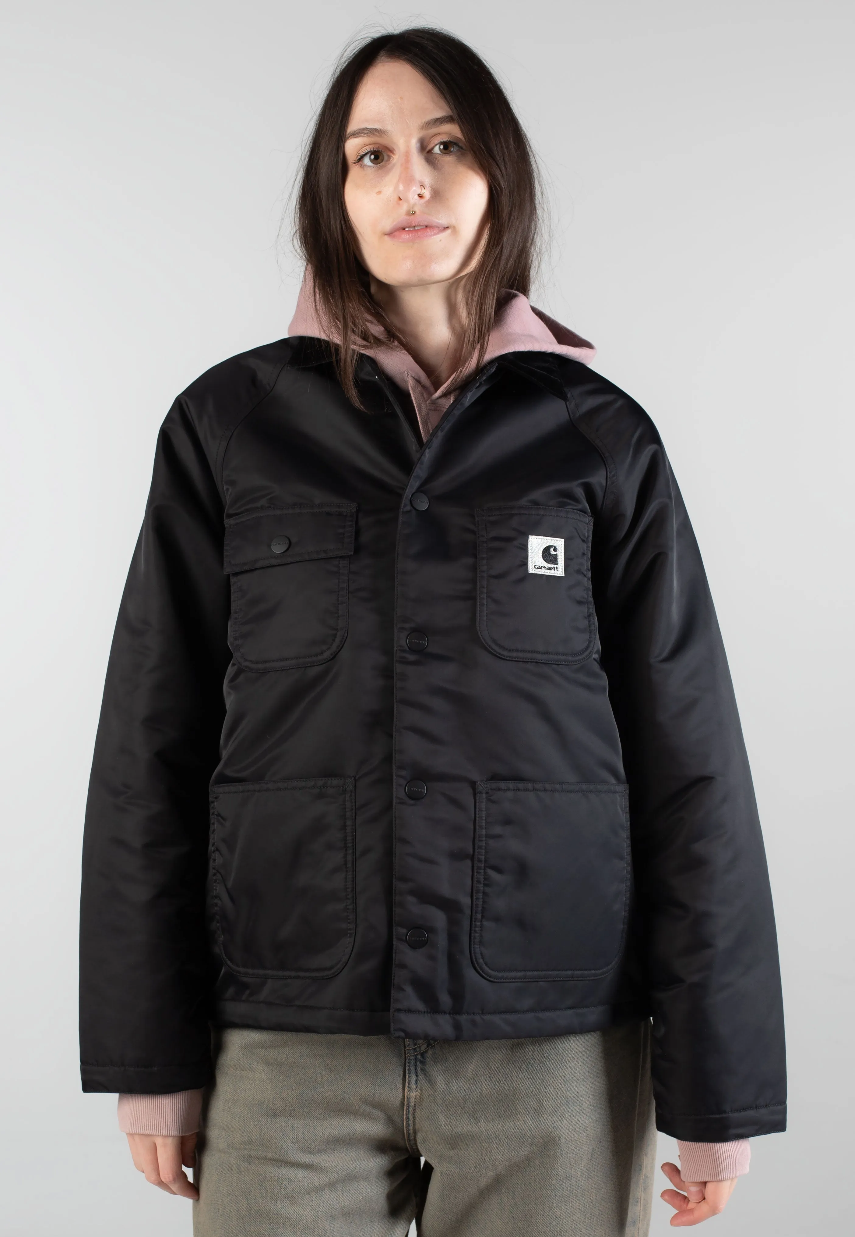 Carhartt WIP - W' Alumni Chore Black/Scarlet - Jacket Anorak