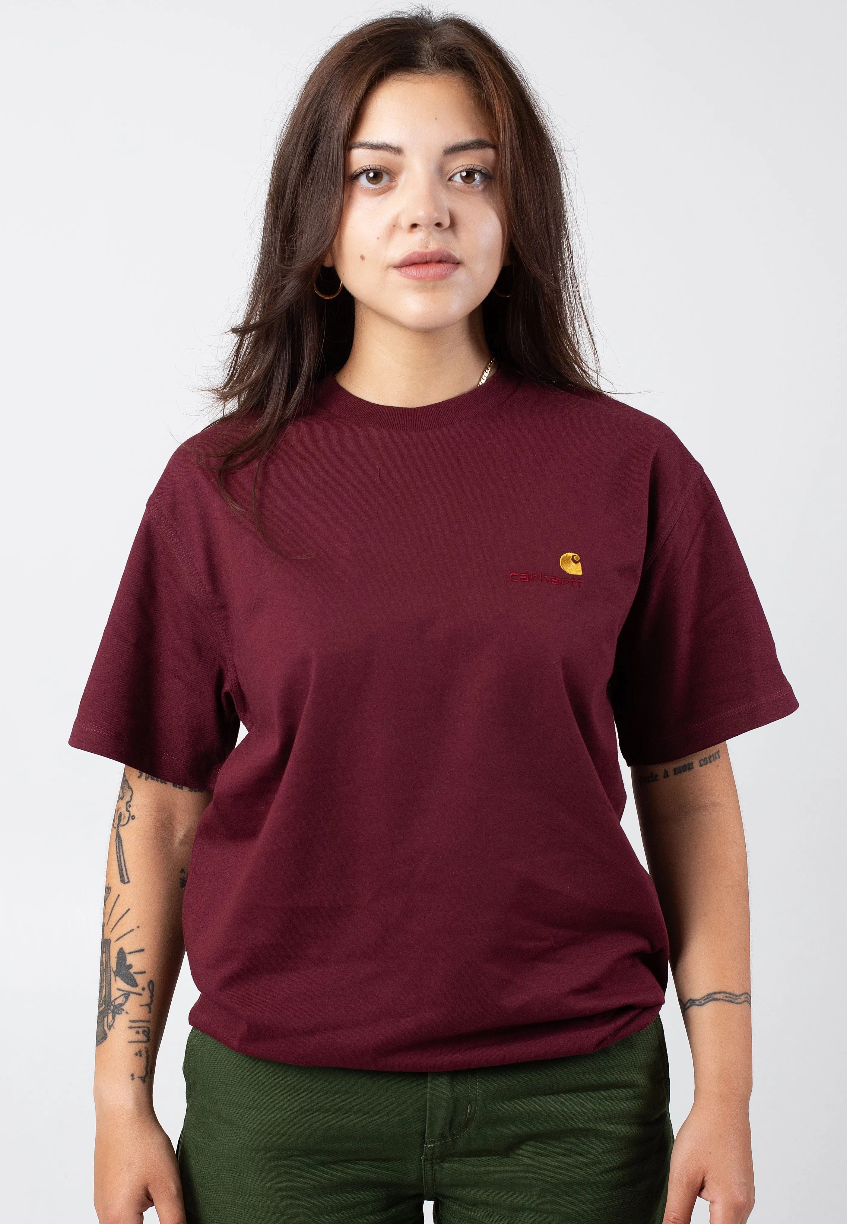 Carhartt WIP - W' American Script Malbec - T-Shirt Durable Material
