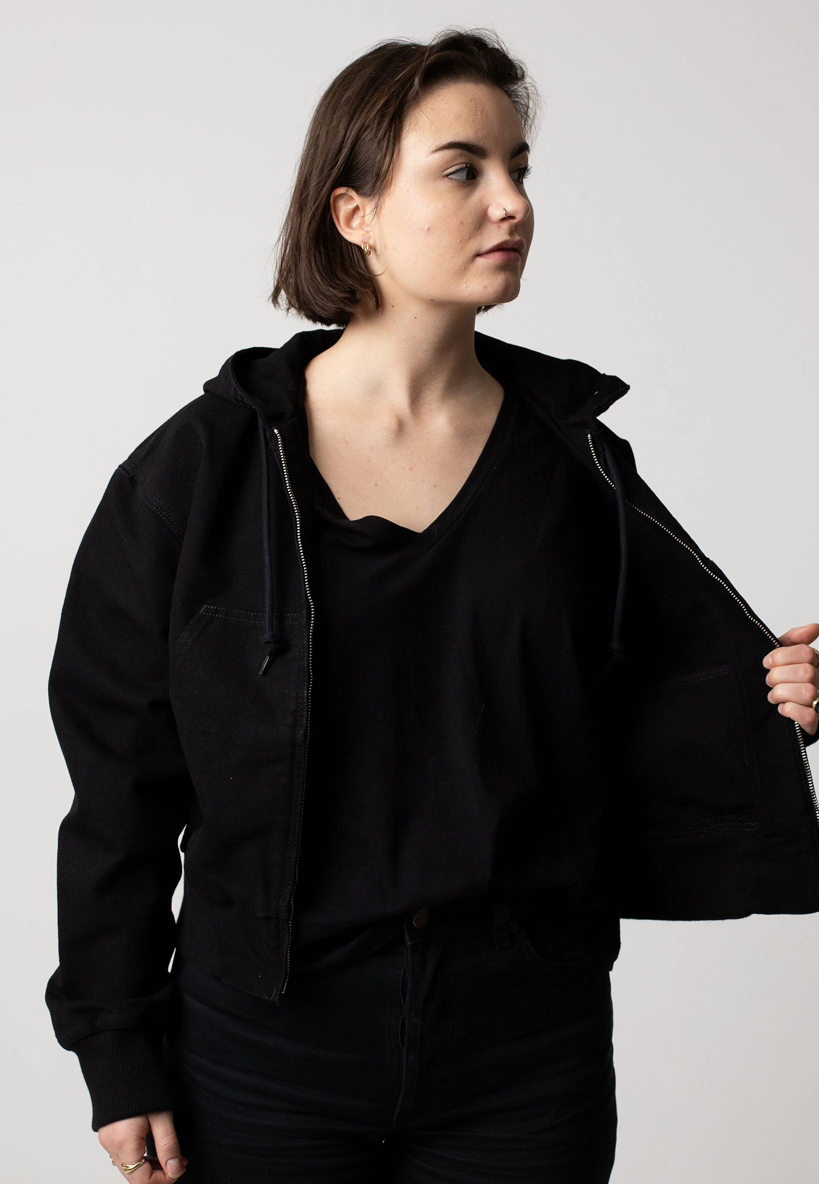 Carhartt WIP - W' Amherst Rinsed Black - Jacket Grand fashion