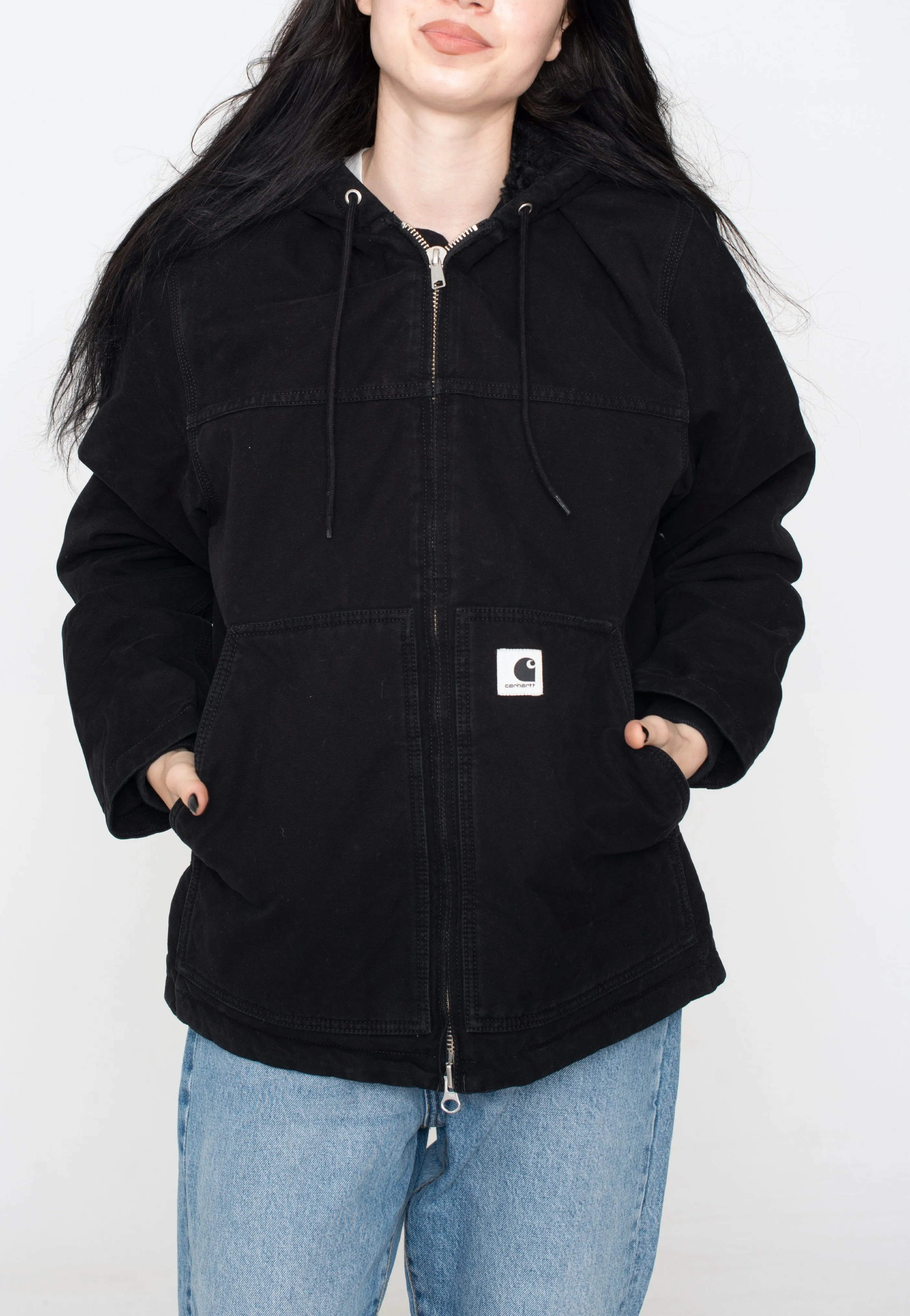 Carhartt WIP - W' Arlington Heavy Stone Wash Black - Jacket Bomber jacket