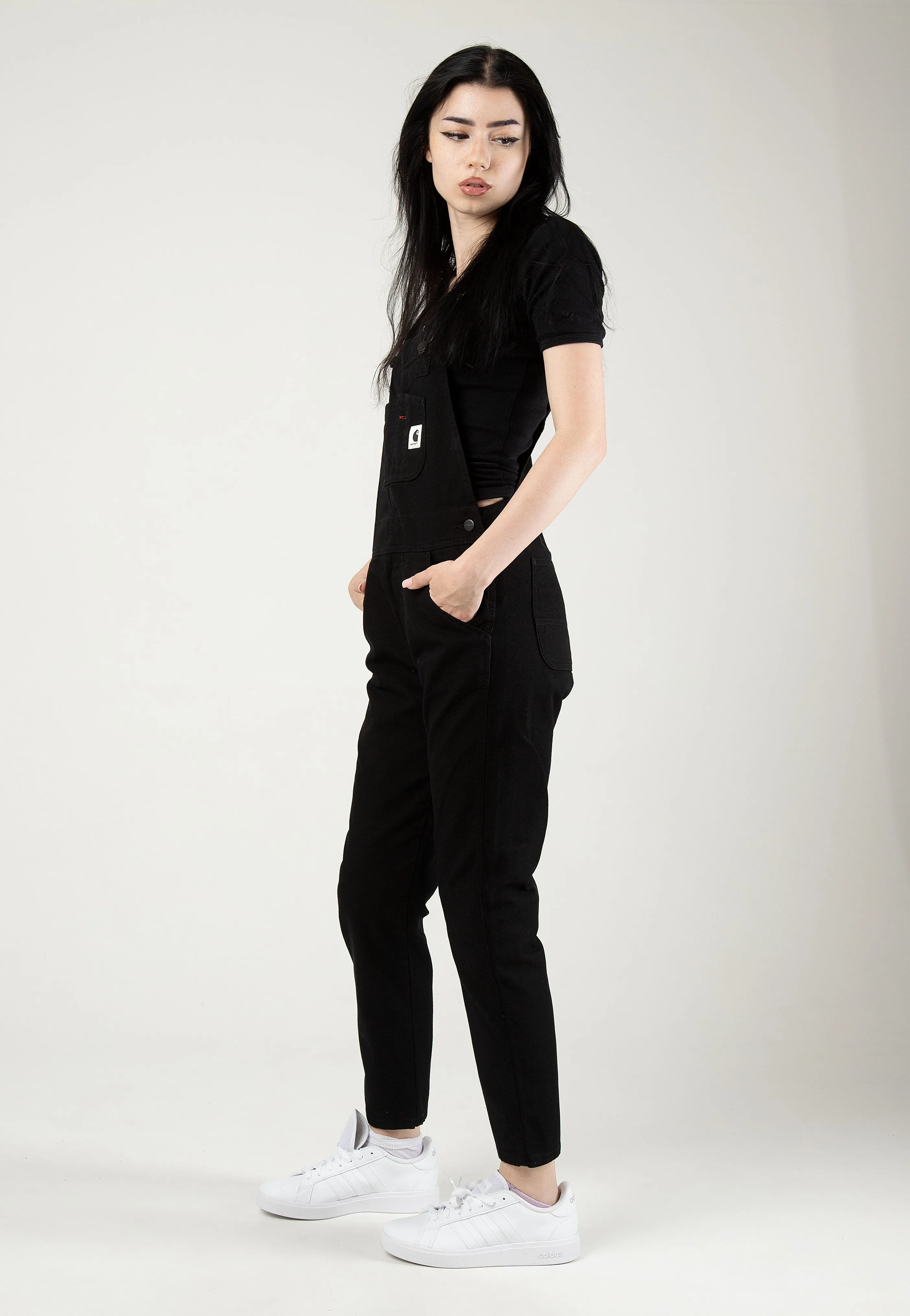 Carhartt WIP - W' Bib Overall Rinsed Black - Dungarees Cozy Fit