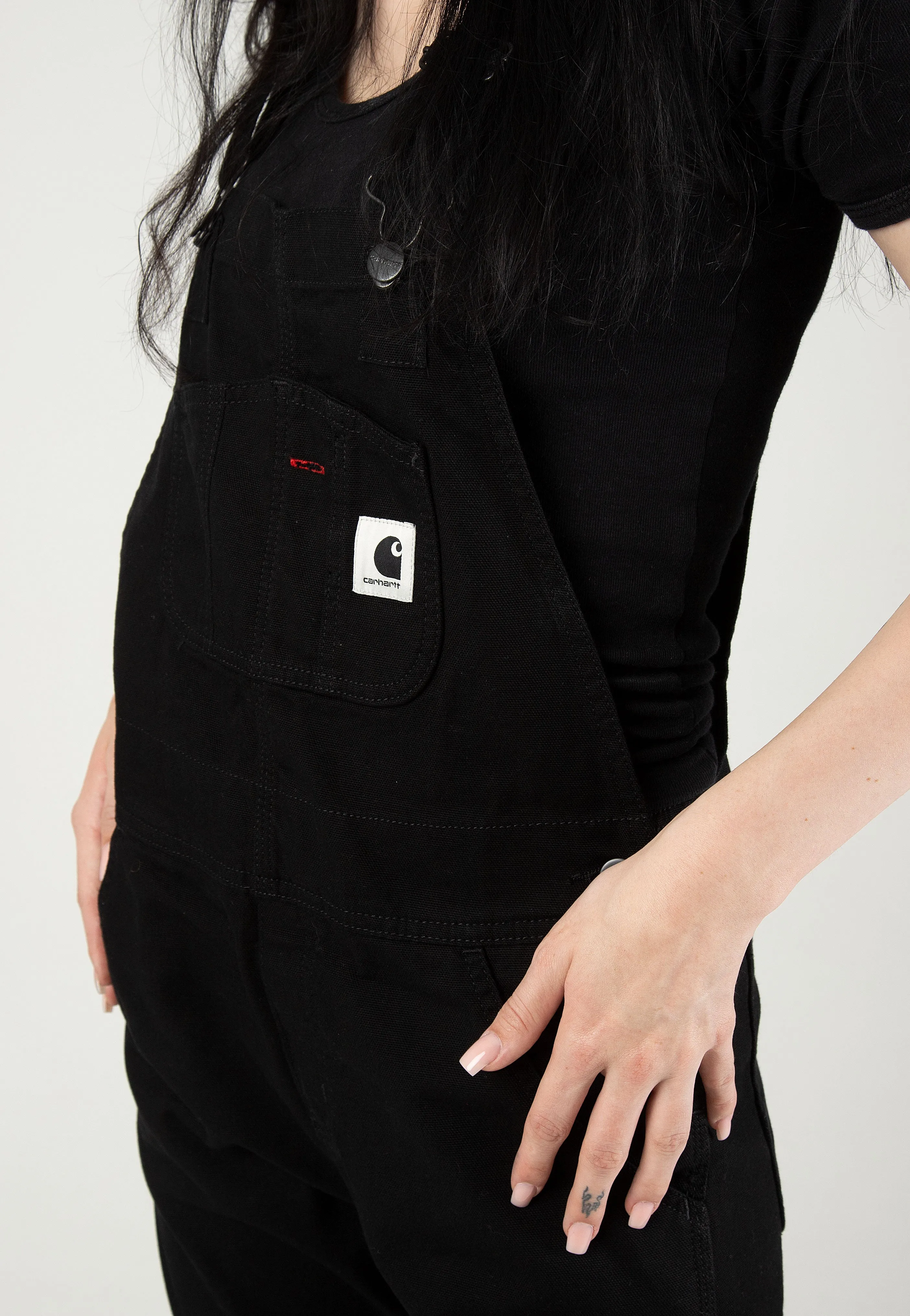 Carhartt WIP - W' Bib Overall Rinsed Black - Dungarees Cozy Fit