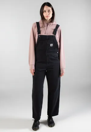 Carhartt WIP - W' Bib Overall Straight Stone Washed Black - Dungarees Stretch Motion Urban Style