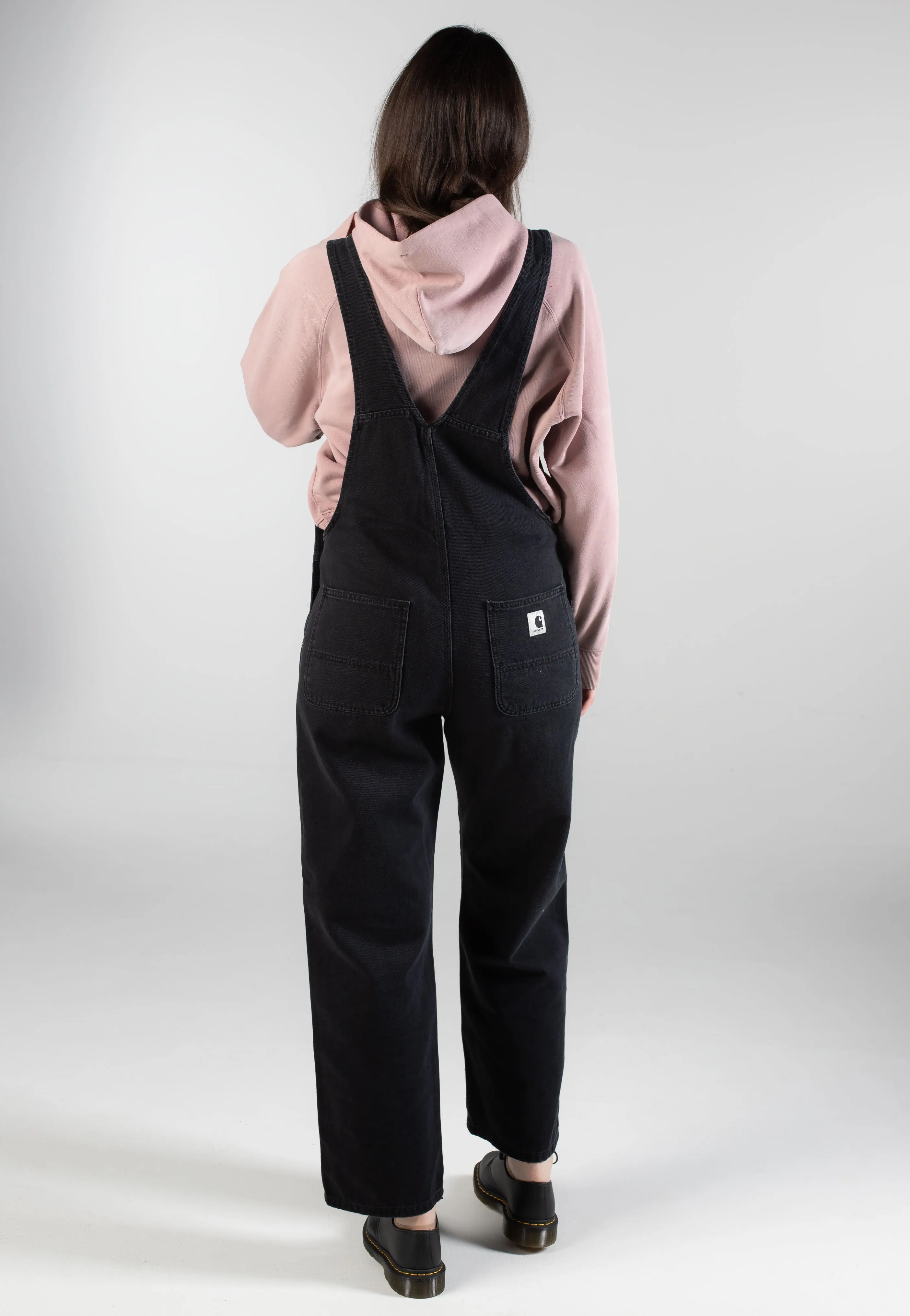 Carhartt WIP - W' Bib Overall Straight Stone Washed Black - Dungarees Fashionable Cut
