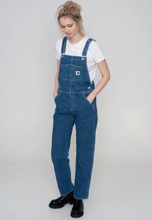 quick dry wrinkle free Carhartt WIP - W' Bib Overall Straight Stone Washed Blue - Dungarees