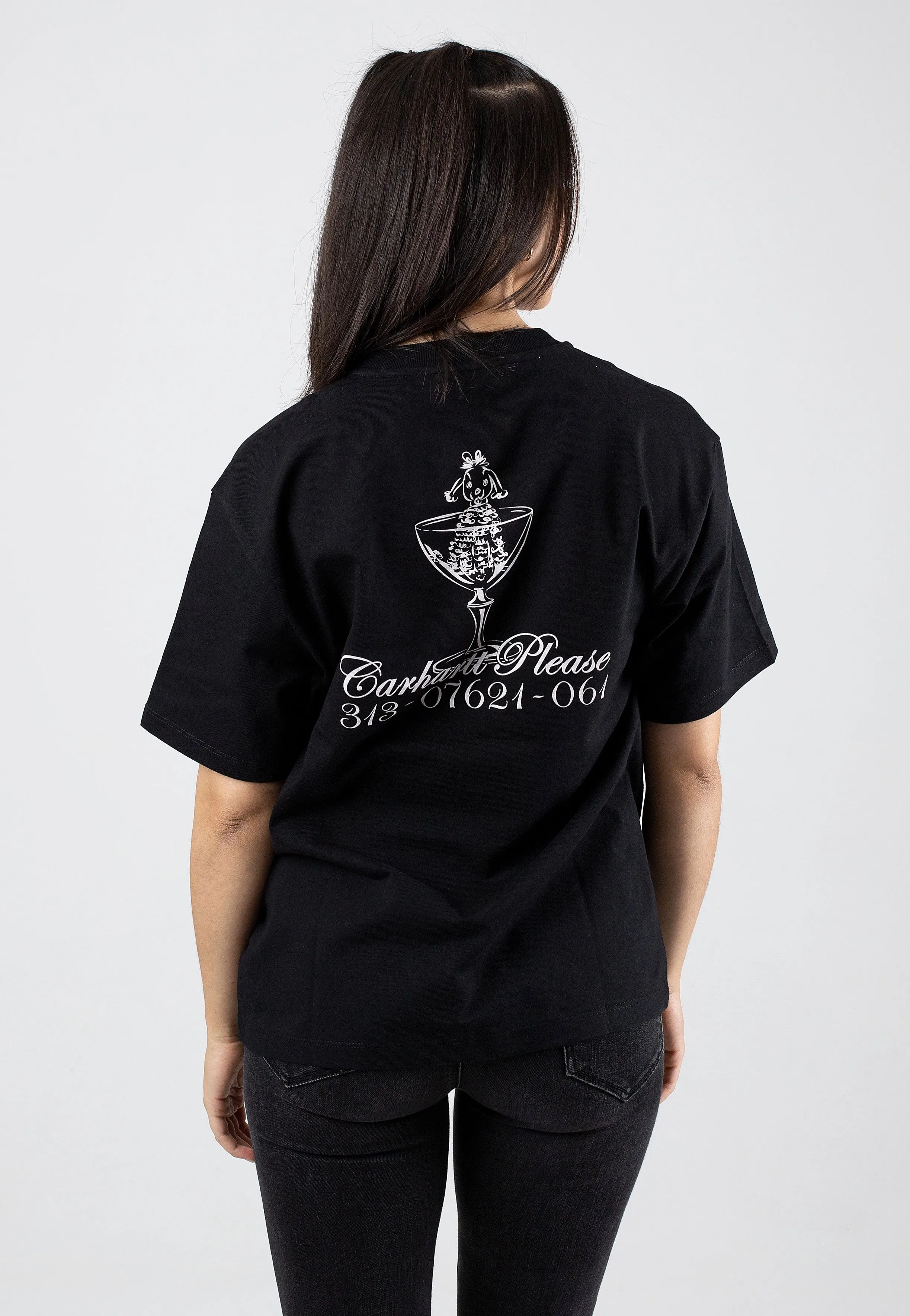Carhartt WIP - W' Carhartt Please Black/White - T-Shirt Daily Street
