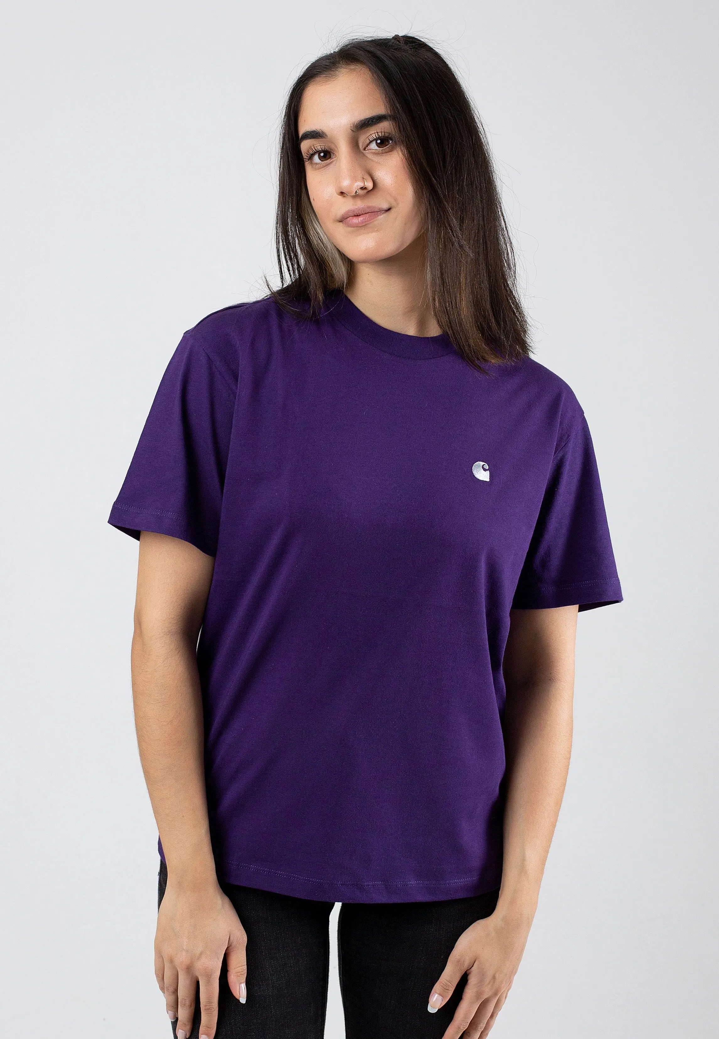 Long sleeved warmth Carhartt WIP - W' Casey Tyrian/Silver - T-Shirt