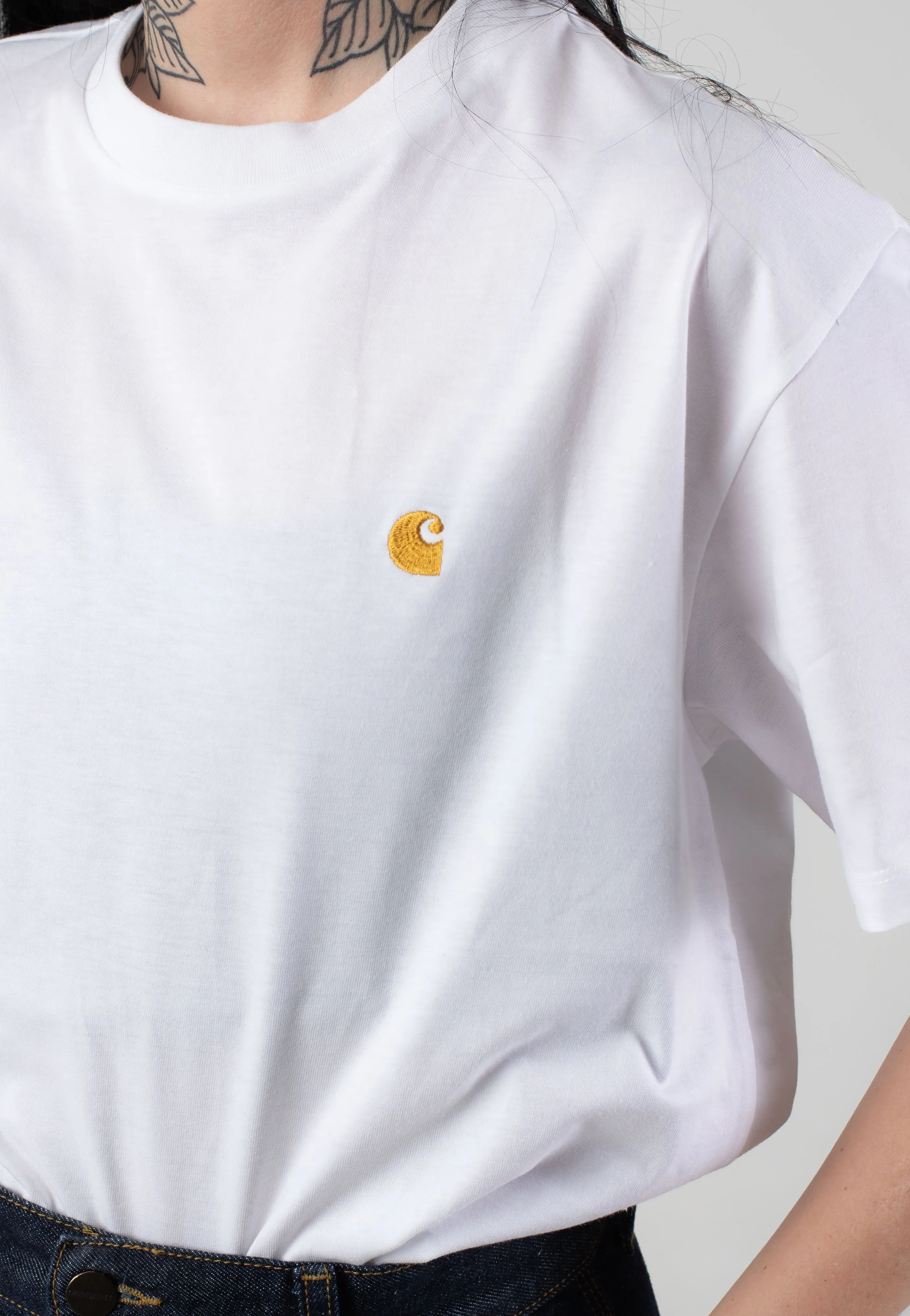 Carhartt WIP - W' Chase White/Gold - T-Shirt Urban Fresh