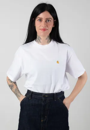 Carhartt WIP - W' Chase White/Gold - T-Shirt Cycling endurance Sporty Comfort