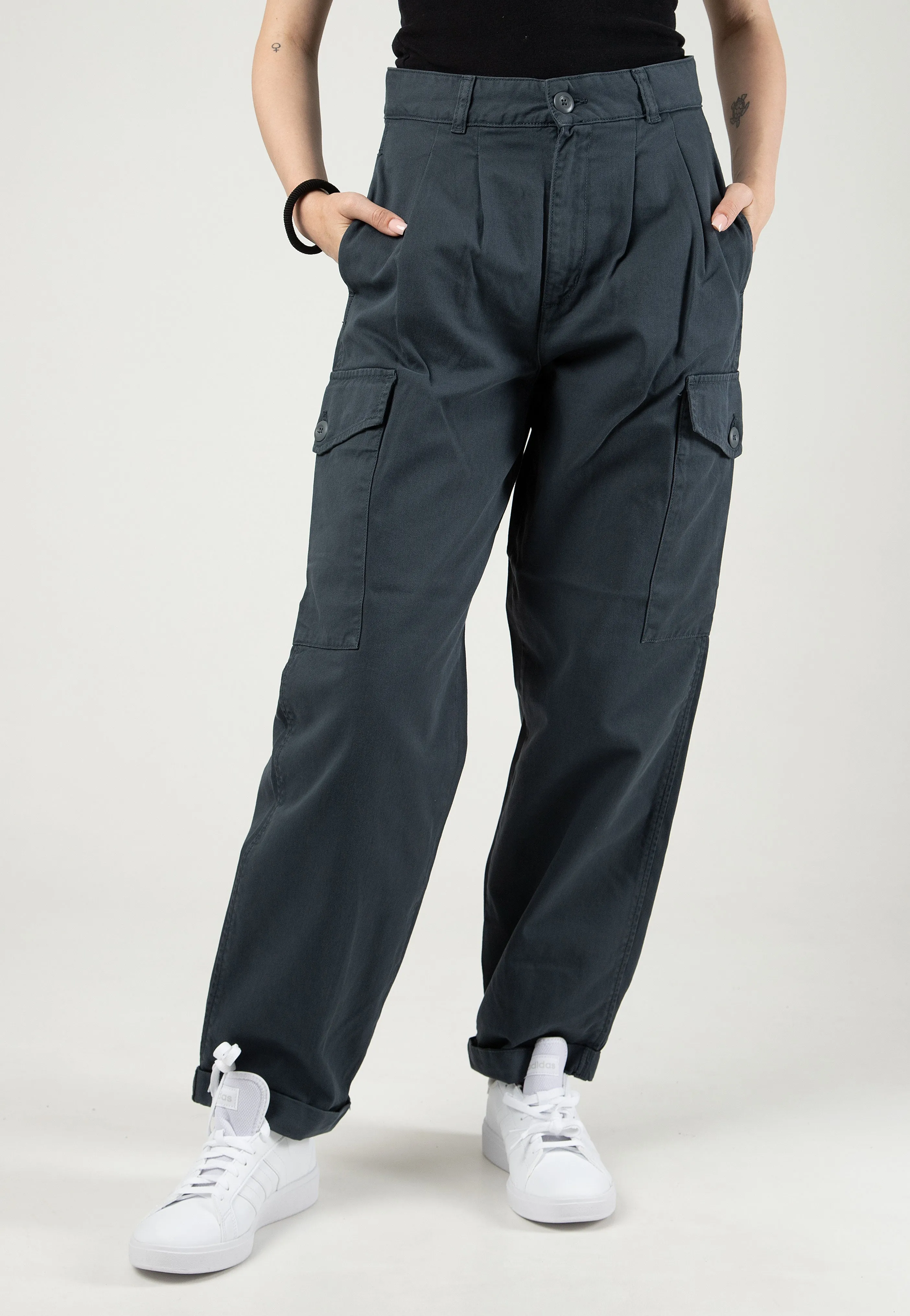 Carhartt WIP - W' Collins Garment Dyed Ore - Pants Polyester fabric