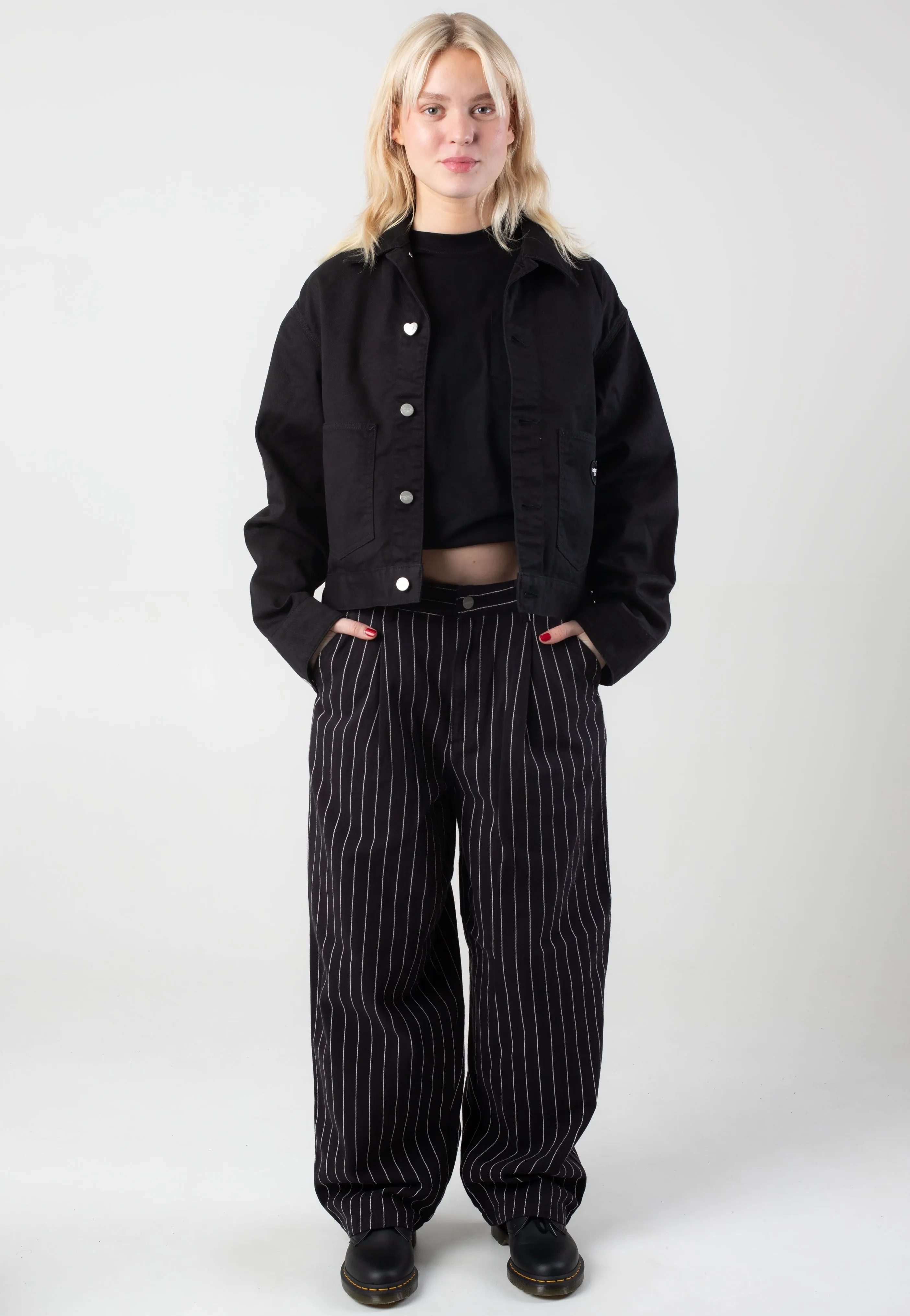 Carhartt WIP - W' Drewe Rinsed Black - Jacket A - line skirt