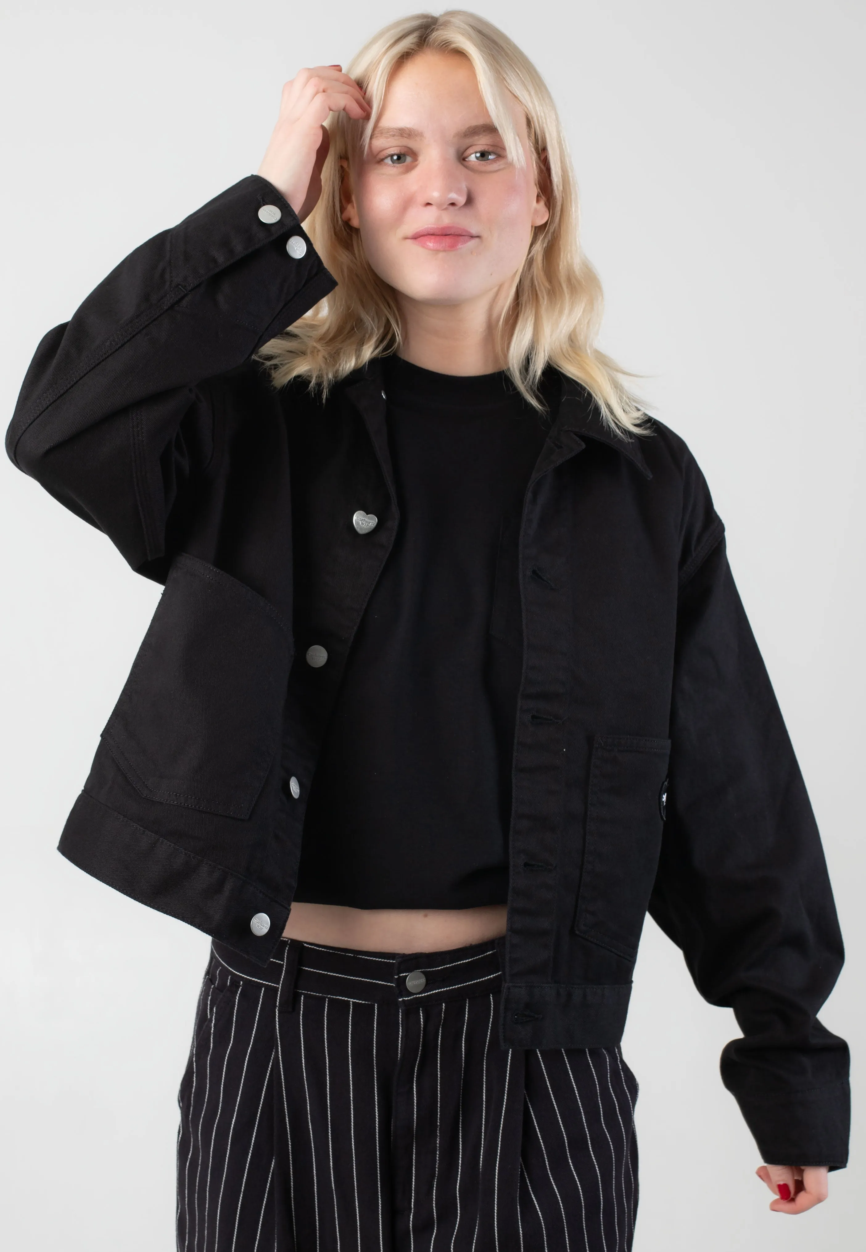 Warm Layer doctors Carhartt WIP - W' Drewe Rinsed Black - Jacket