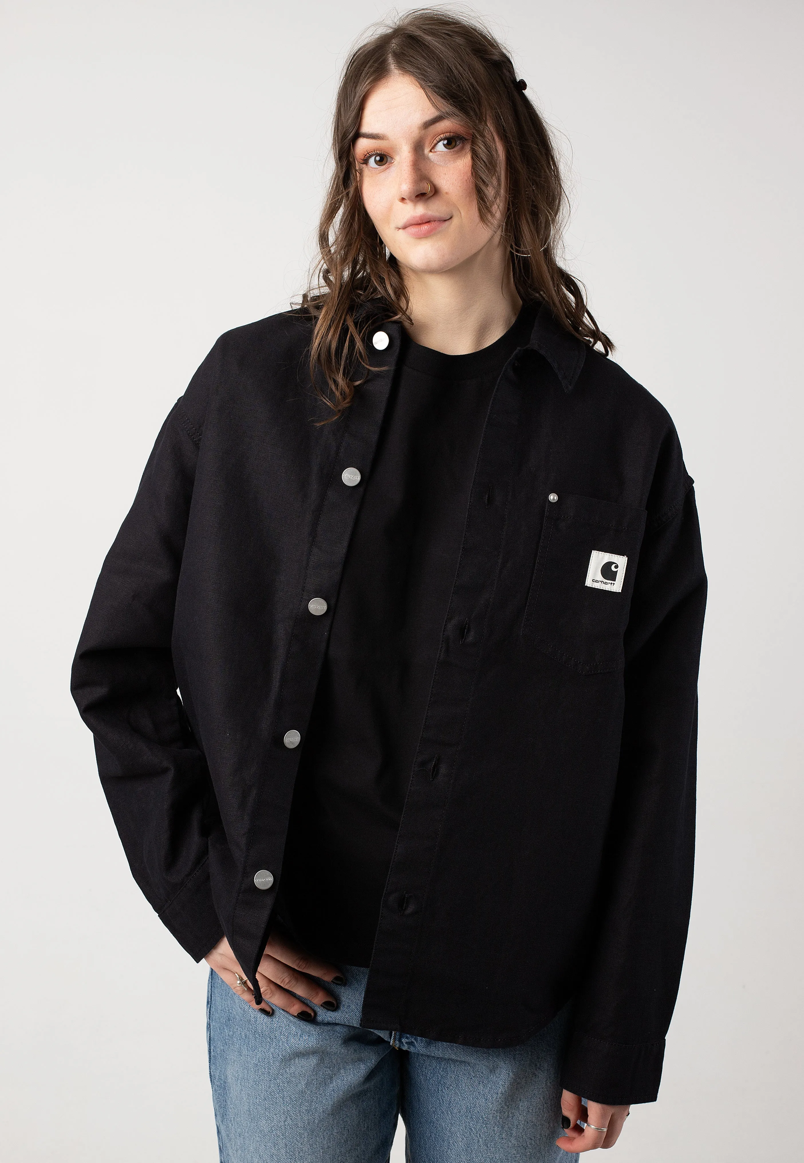 suitable for holidays Carhartt WIP - W' Ethel Rinsed Black - Jacket