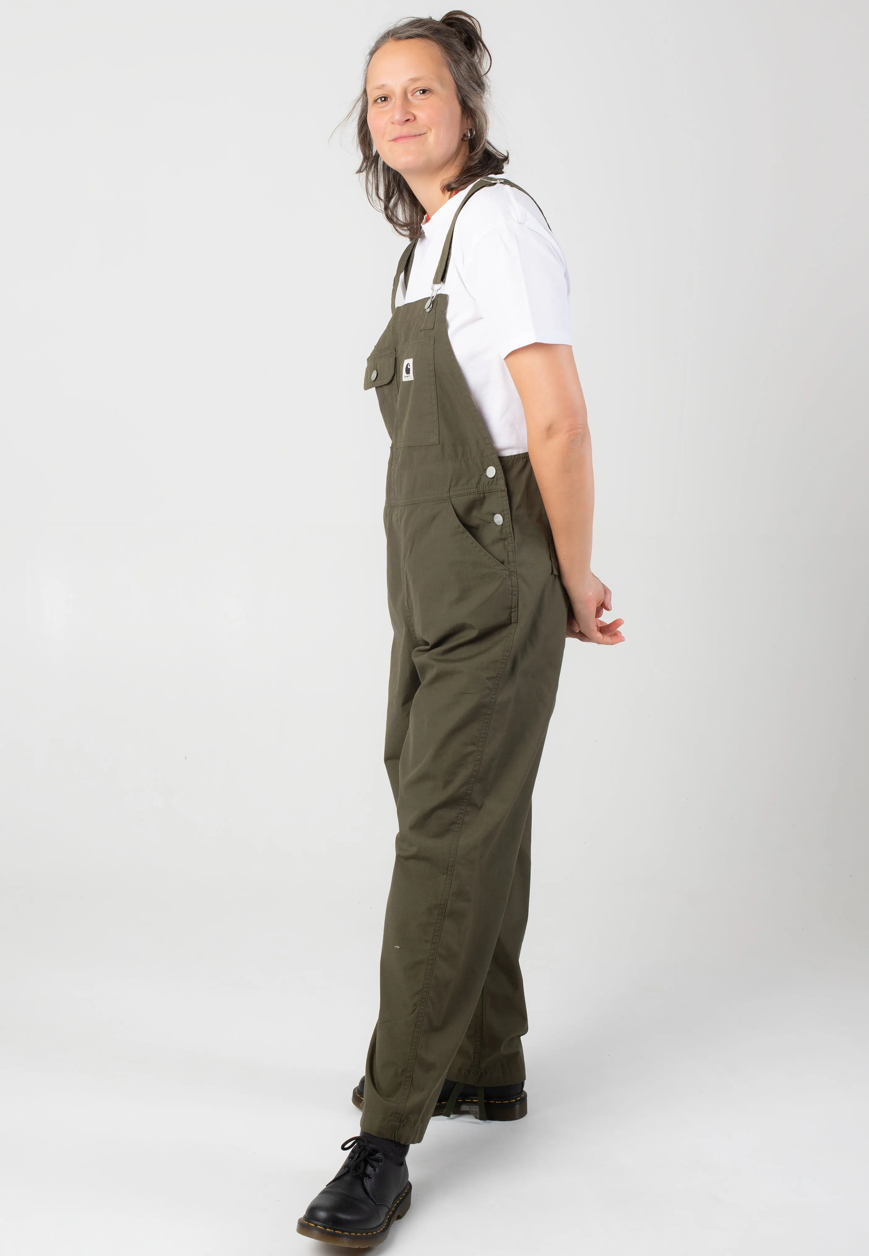 Carhartt WIP - W' Harlington Bib Rinsed Turtle - Pants Casual Comfort