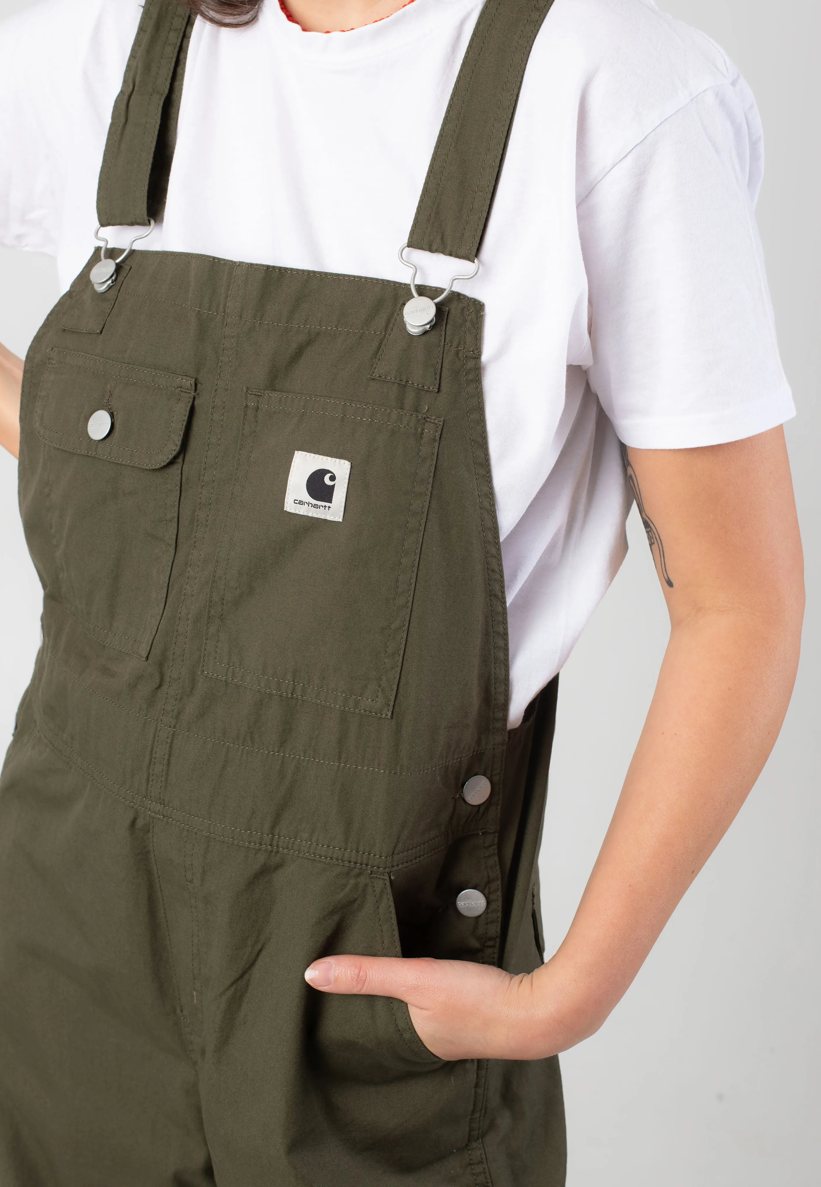 Carhartt WIP - W' Harlington Bib Rinsed Turtle - Pants Casual Comfort
