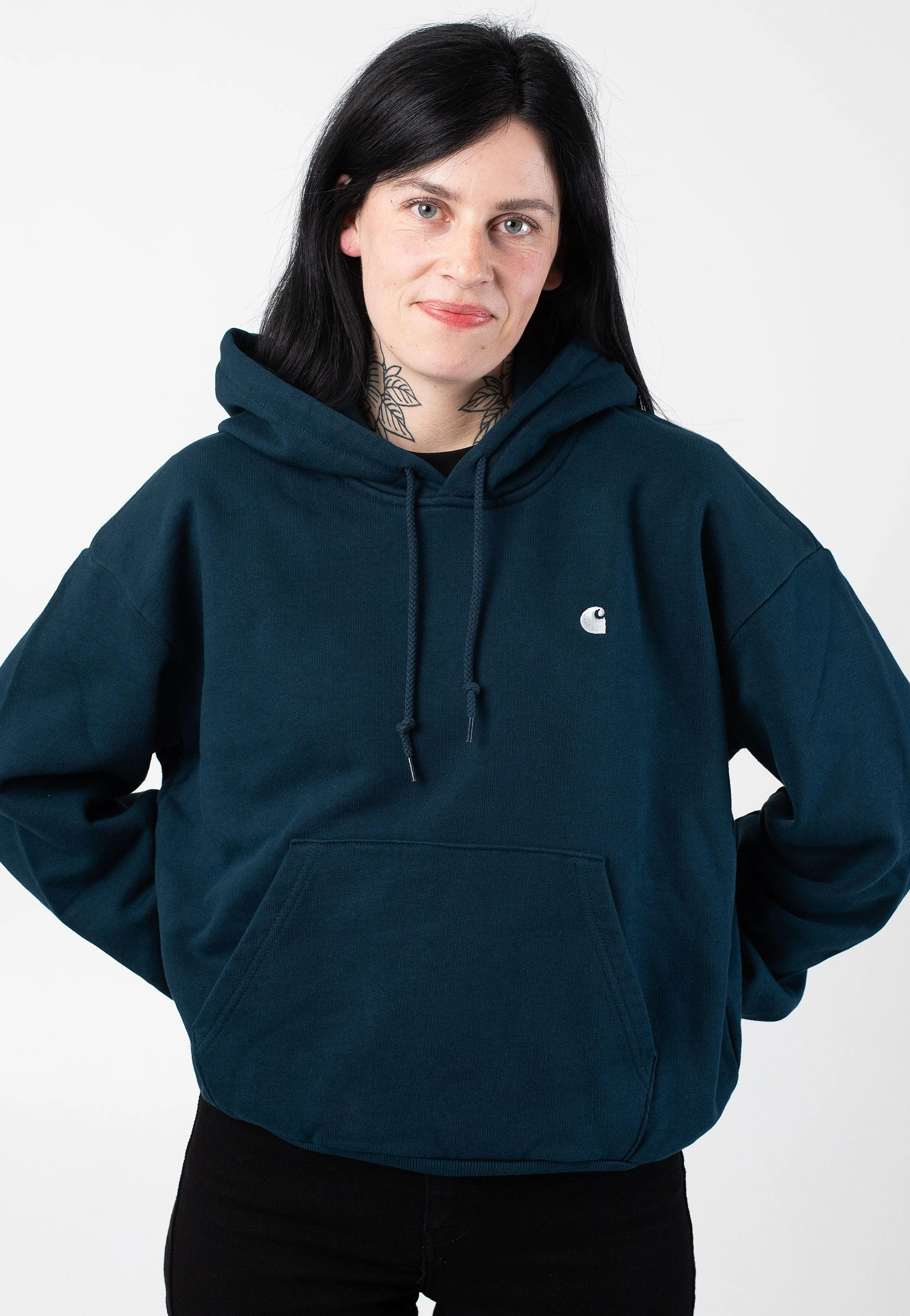 City Smart Carhartt WIP - W' Hooded Casey Duck Blue/Silver - Hoodie