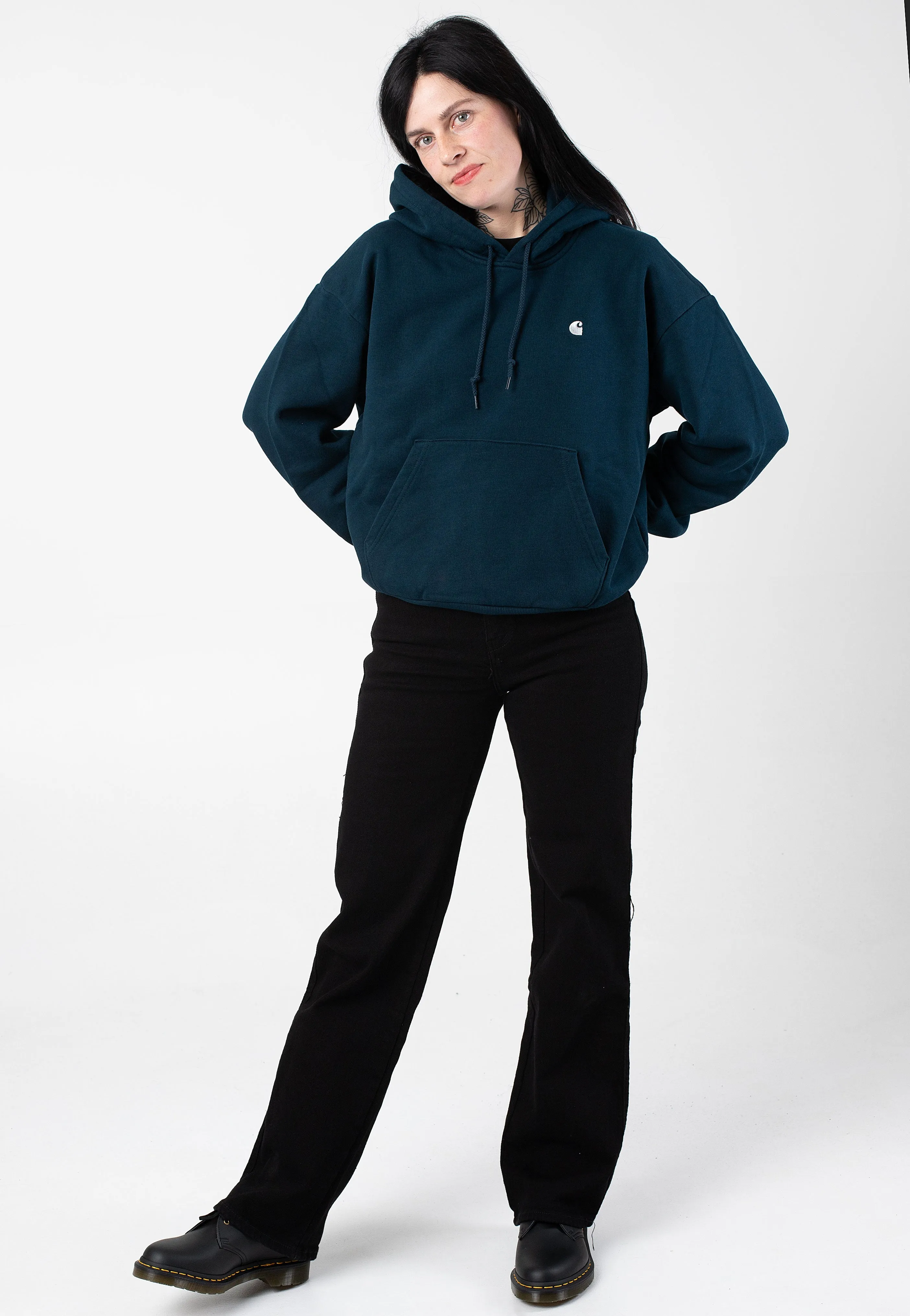 Carhartt WIP - W' Hooded Casey Duck Blue/Silver - Hoodie Travel Companion