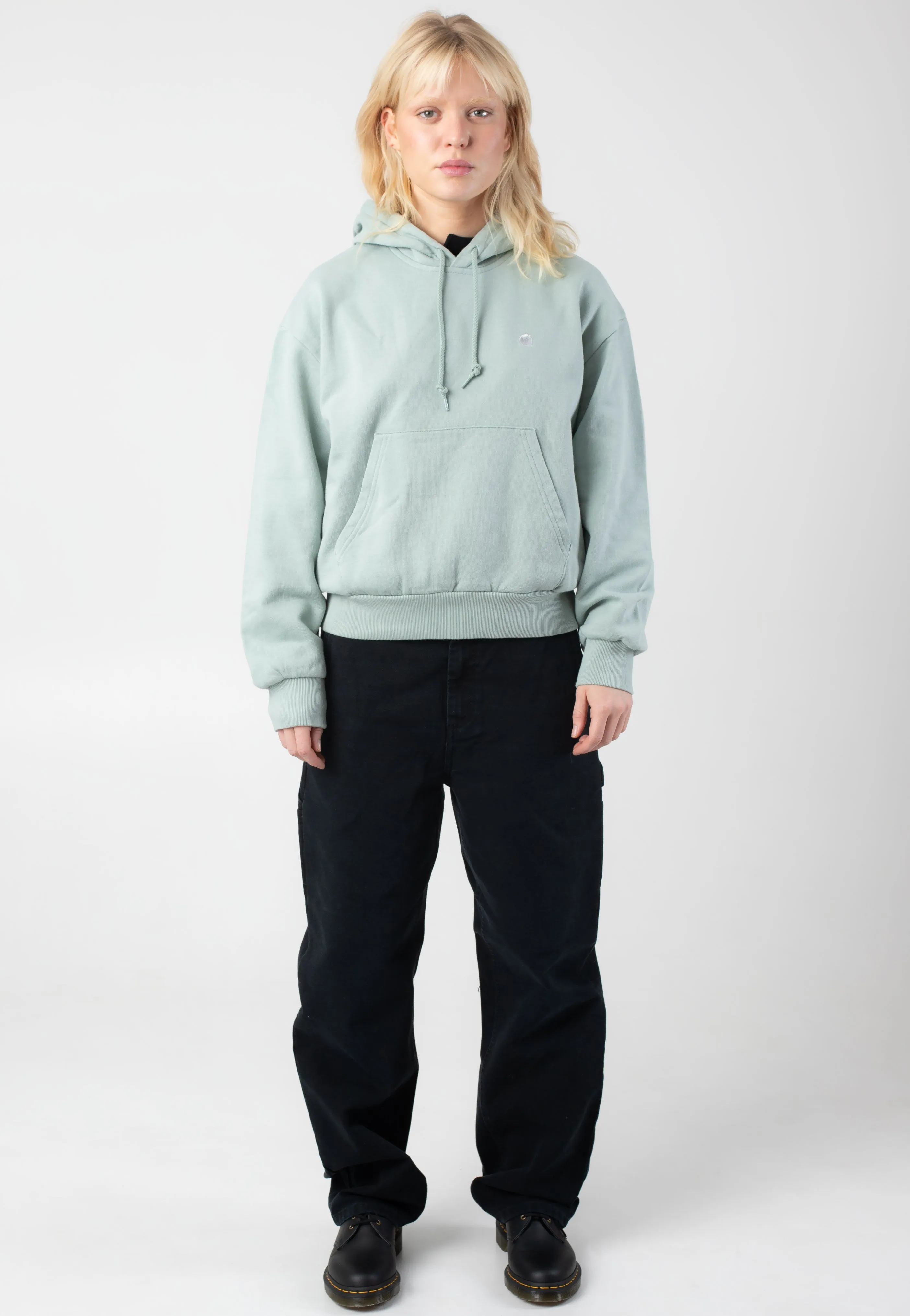 Carhartt WIP - W' Hooded Casey Frosted Green/Silver - Hoodie Luxe Touch