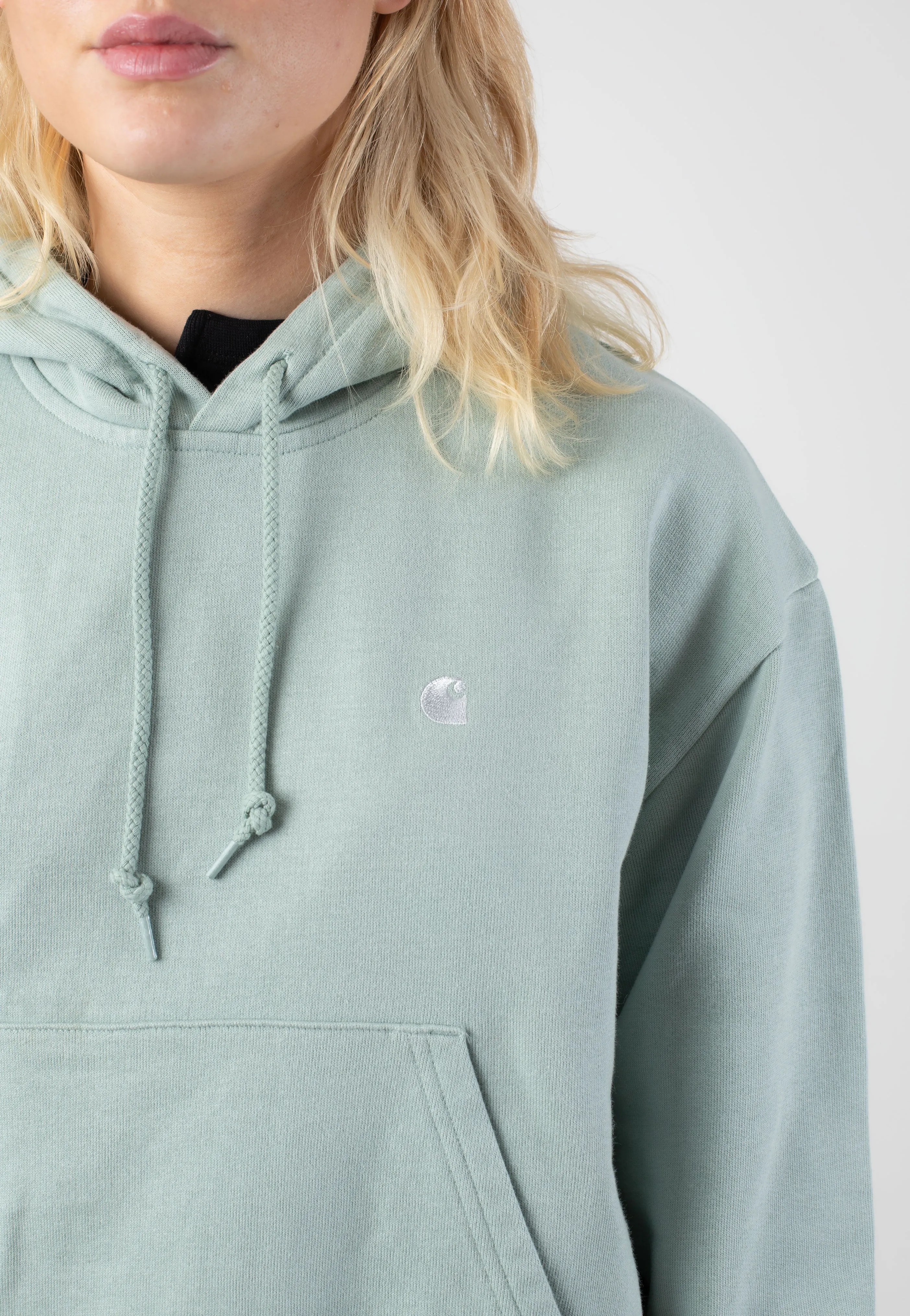 Carhartt WIP - W' Hooded Casey Frosted Green/Silver - Hoodie Luxe Touch