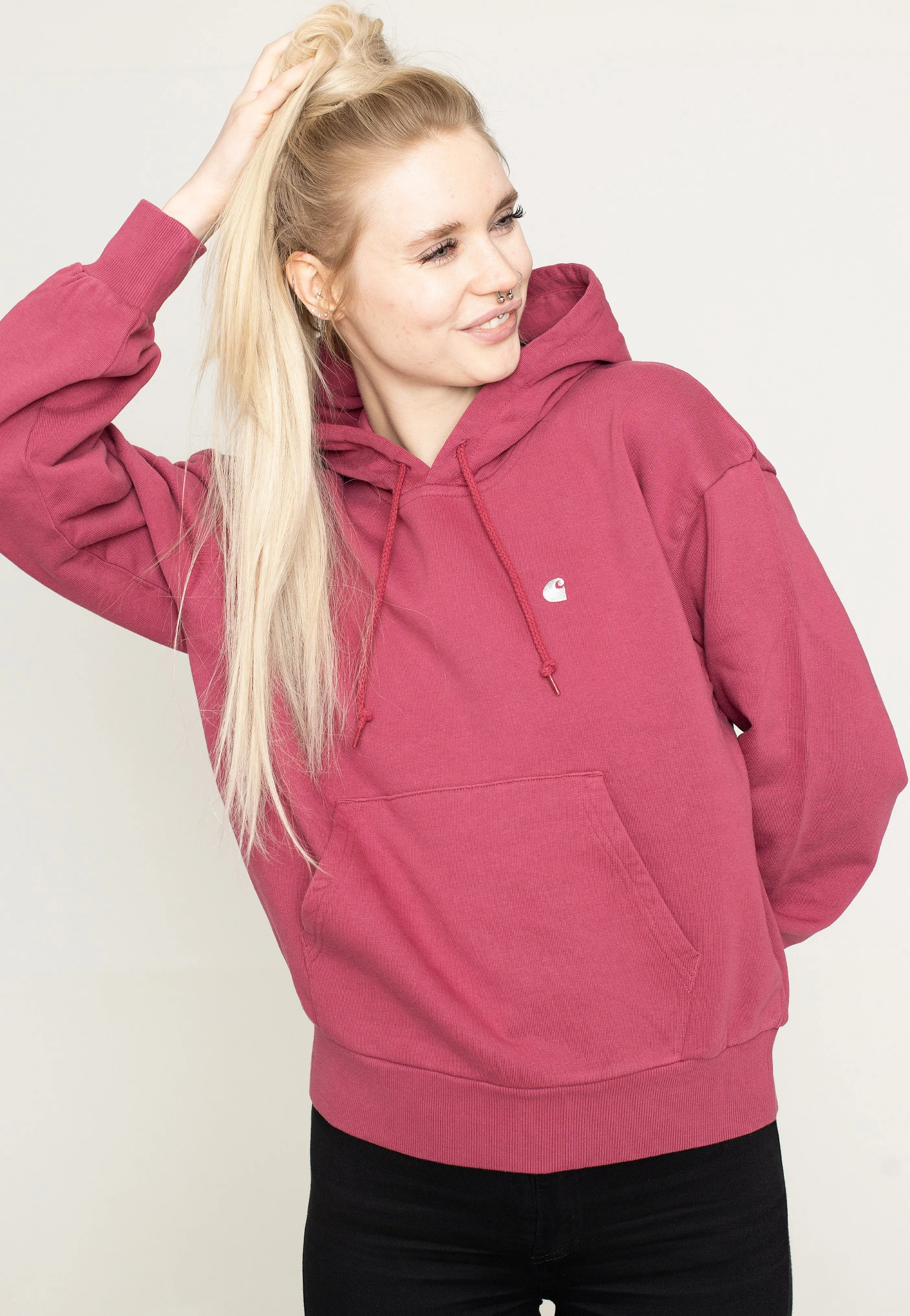 Carhartt WIP - W' Hooded Casey Punch/Silver - Hoodie Premium Feel