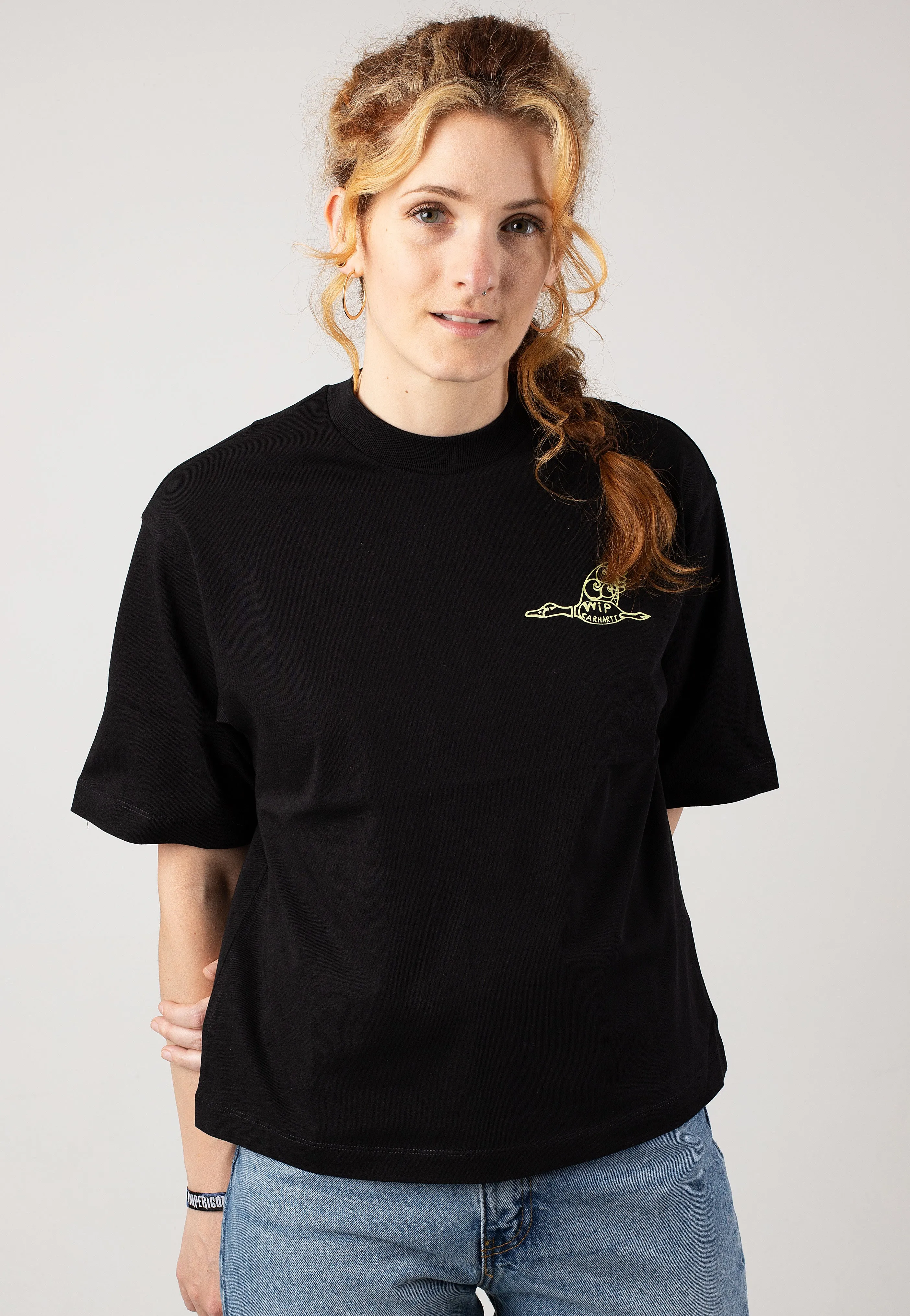 Perfect for Vacation Carhartt WIP - W' Kainosho Black/Arctic Lime - T-Shirt
